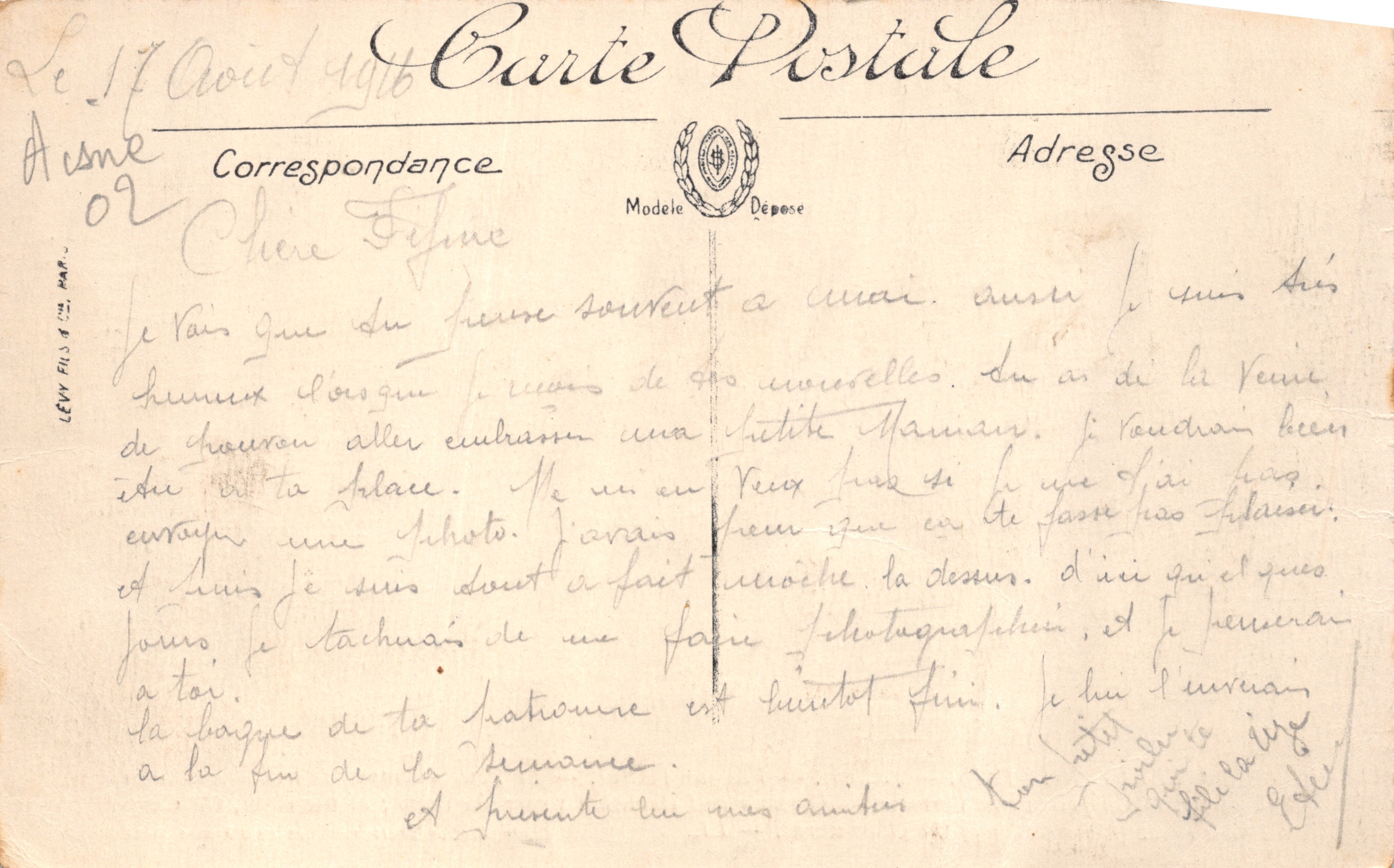Sobran — Vista delle colline — editore Olché, Sezione fotografica dell'Ardaée, n. 133 — Verso