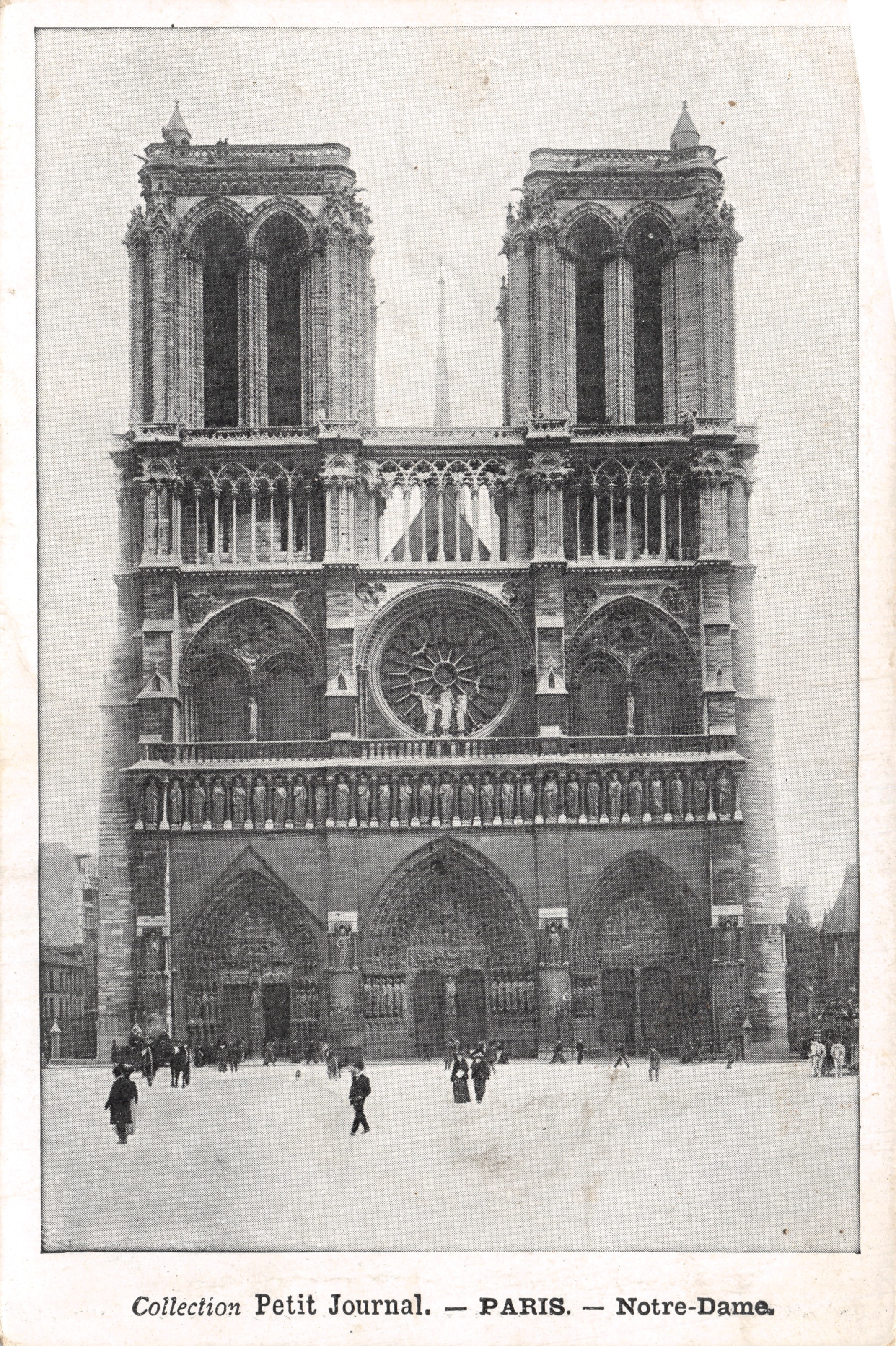 Notre-Dame de Paris — Facciata gotica — Collezione Petit Journal