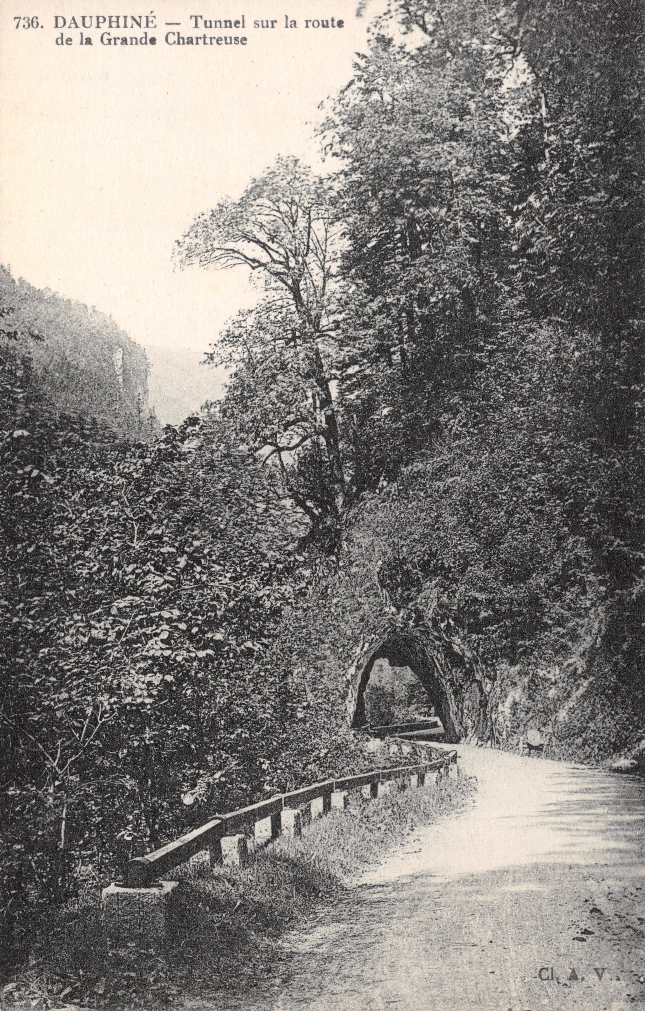 Dauphiné — Túnel en la carretera hacia la Grande Chartreuse — CPAPHIL n°736