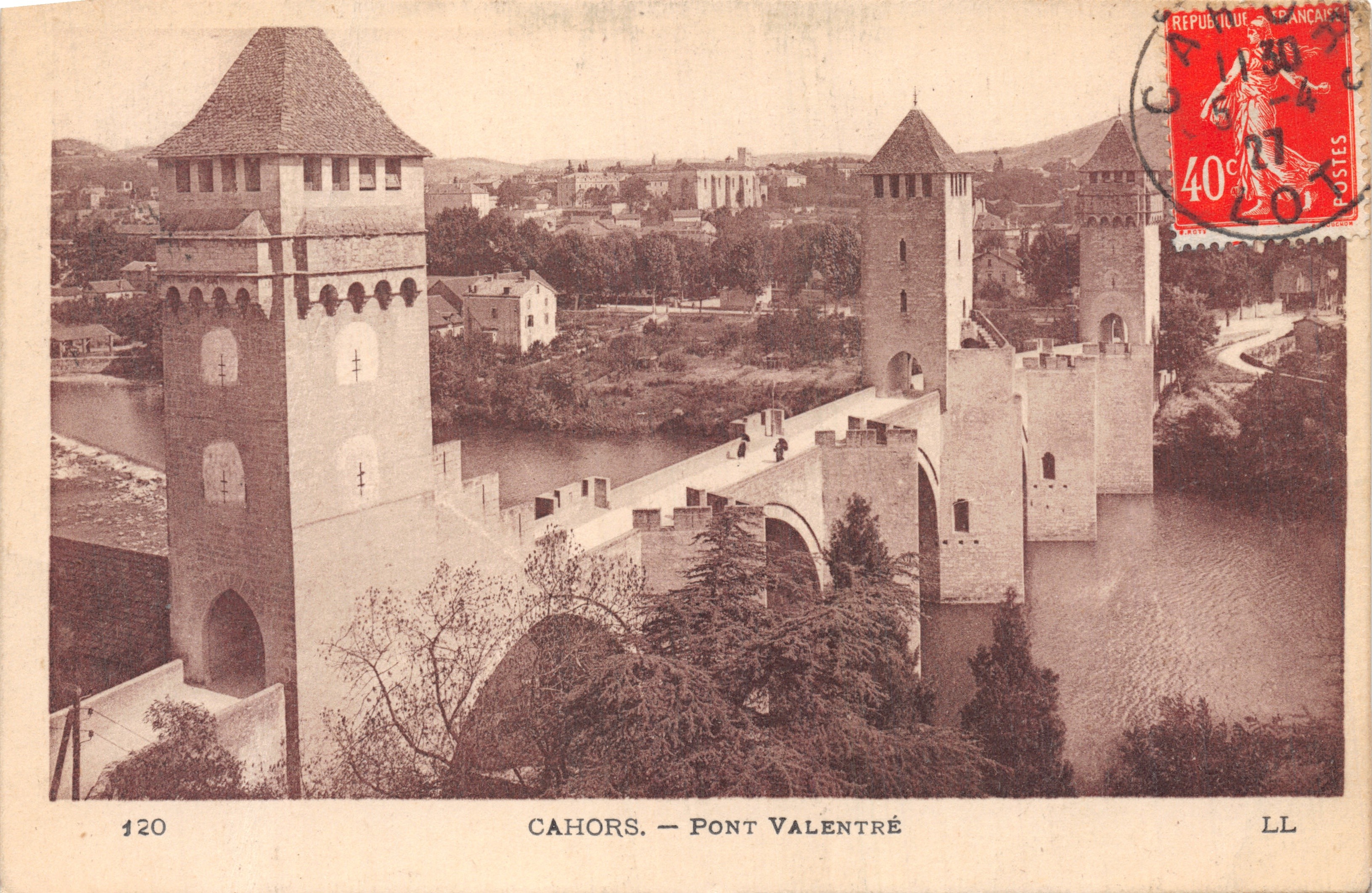 Cahors — Pont Valentré — éditeur LL, n° 120