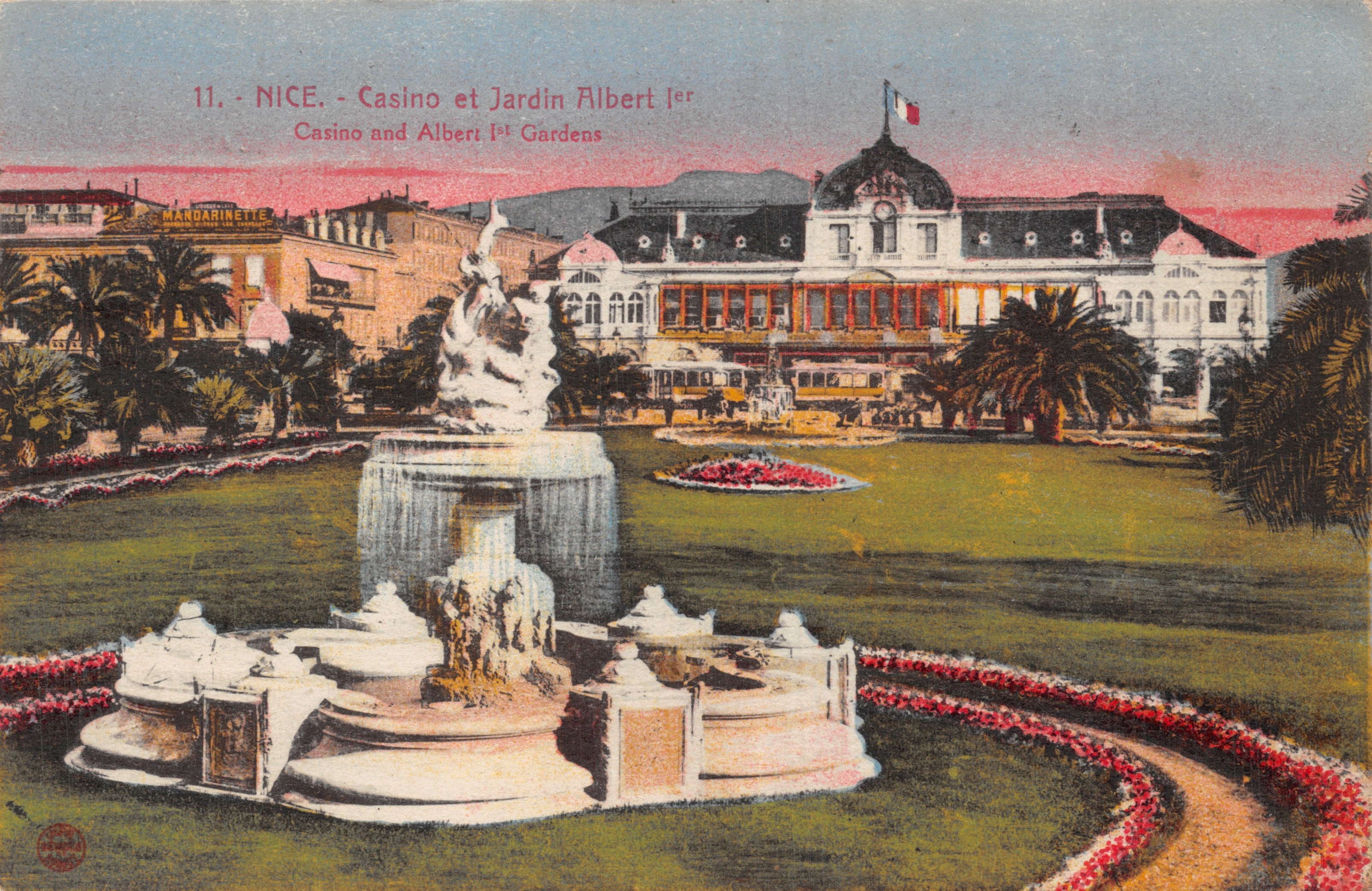 Nice - Casino and Garden Albert 1st — publisher MANDARINETTE, no. 11