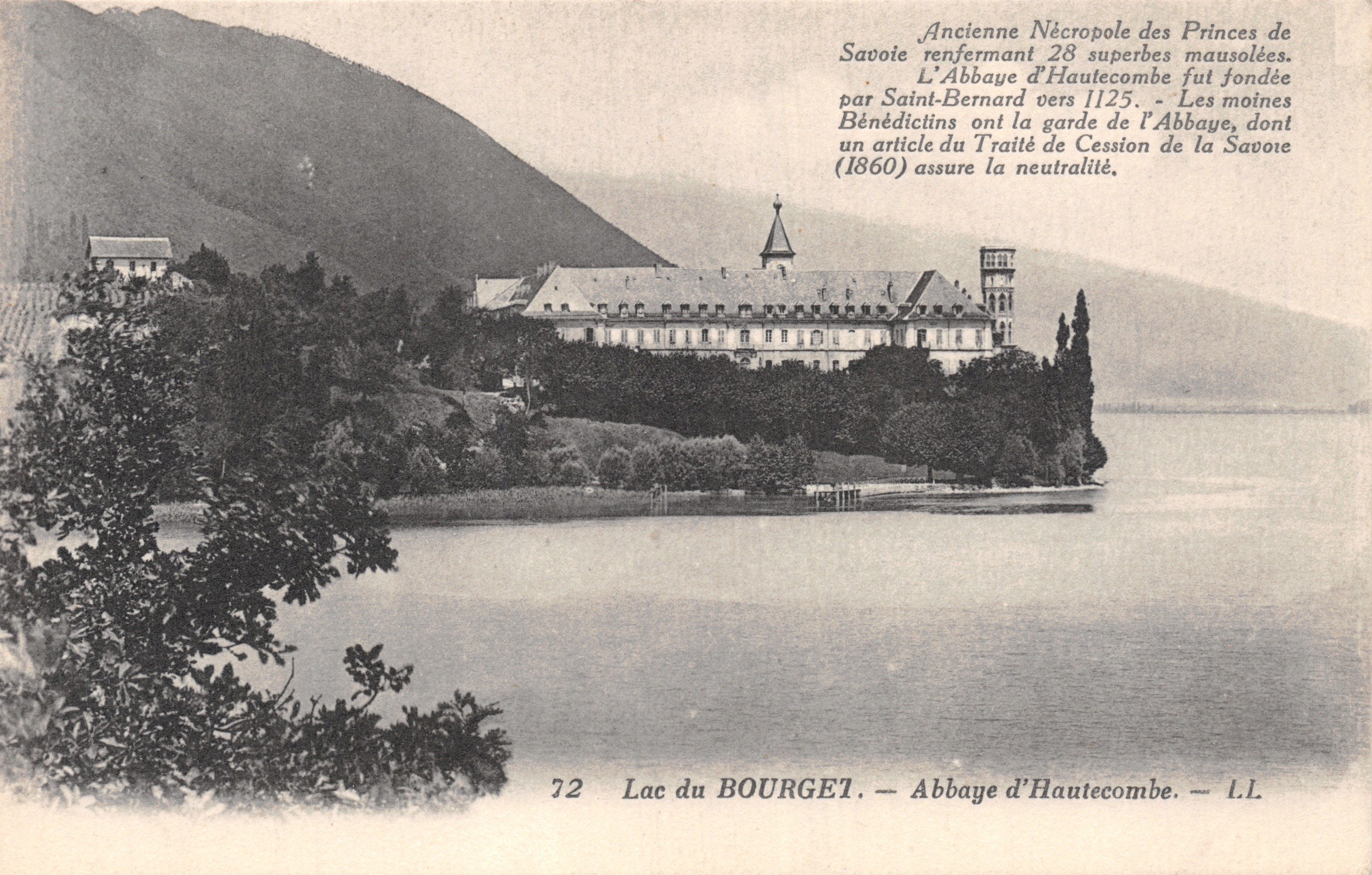 Lac du Bourget — Abbaye d'Hautecombe — éditeur L.L. n°72