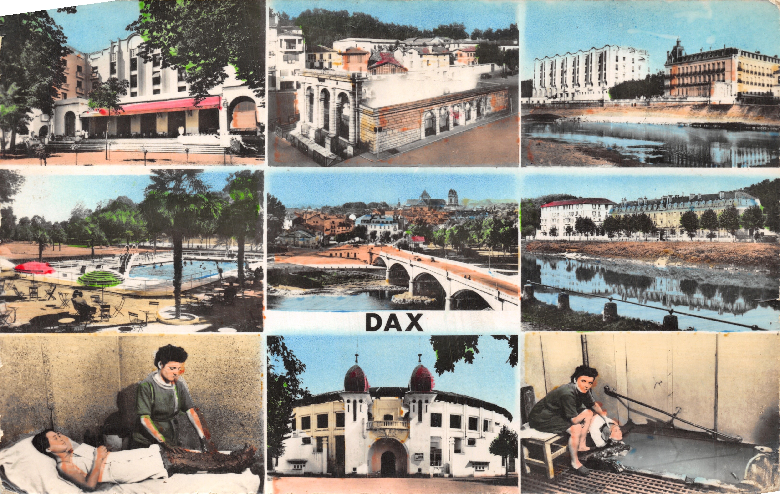 Dax — Vue générale des thermes et du paysage — Réal-Photo