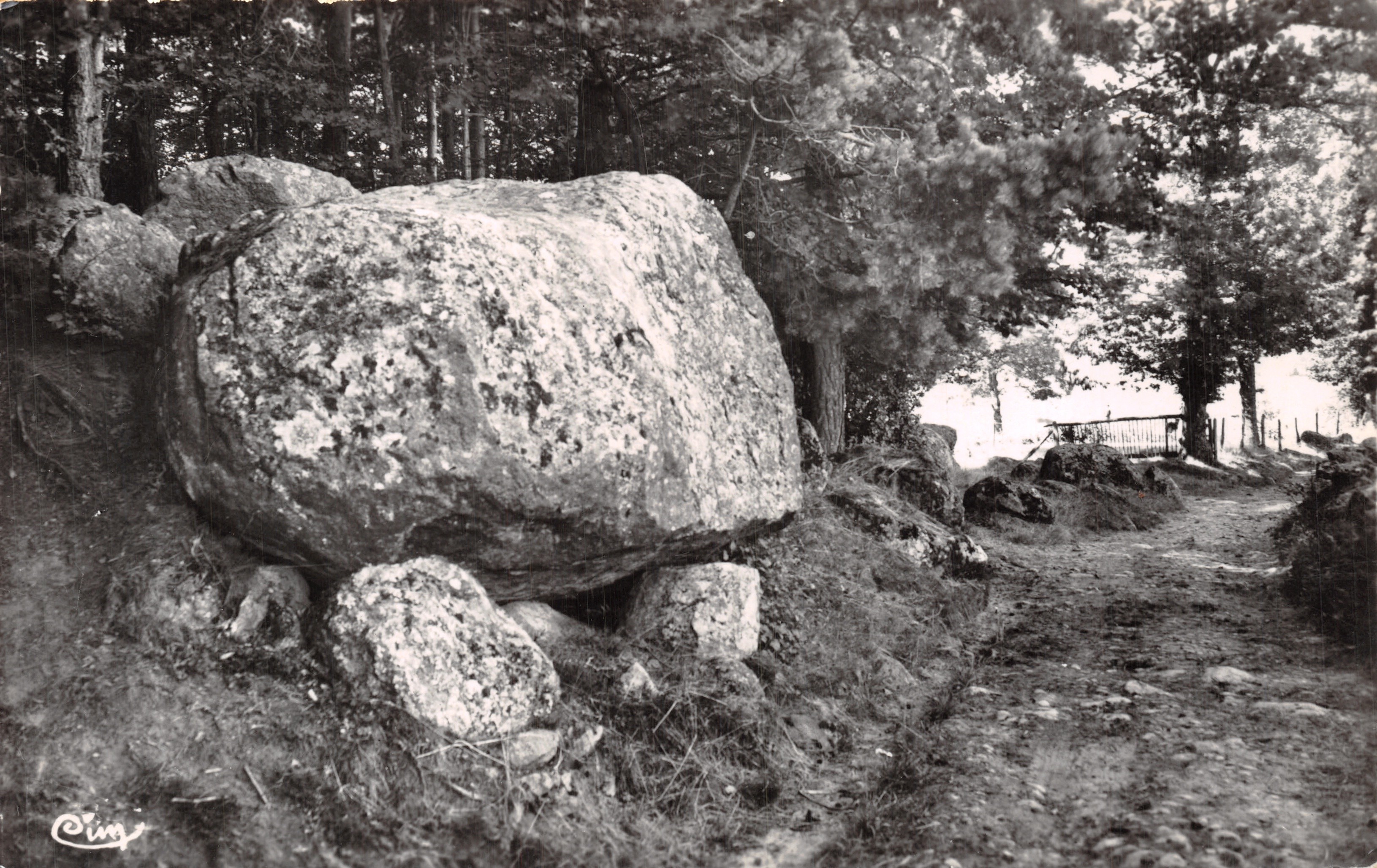 La Roche de Samson — riesiger Felsen im Wald — Photographie von Cing
