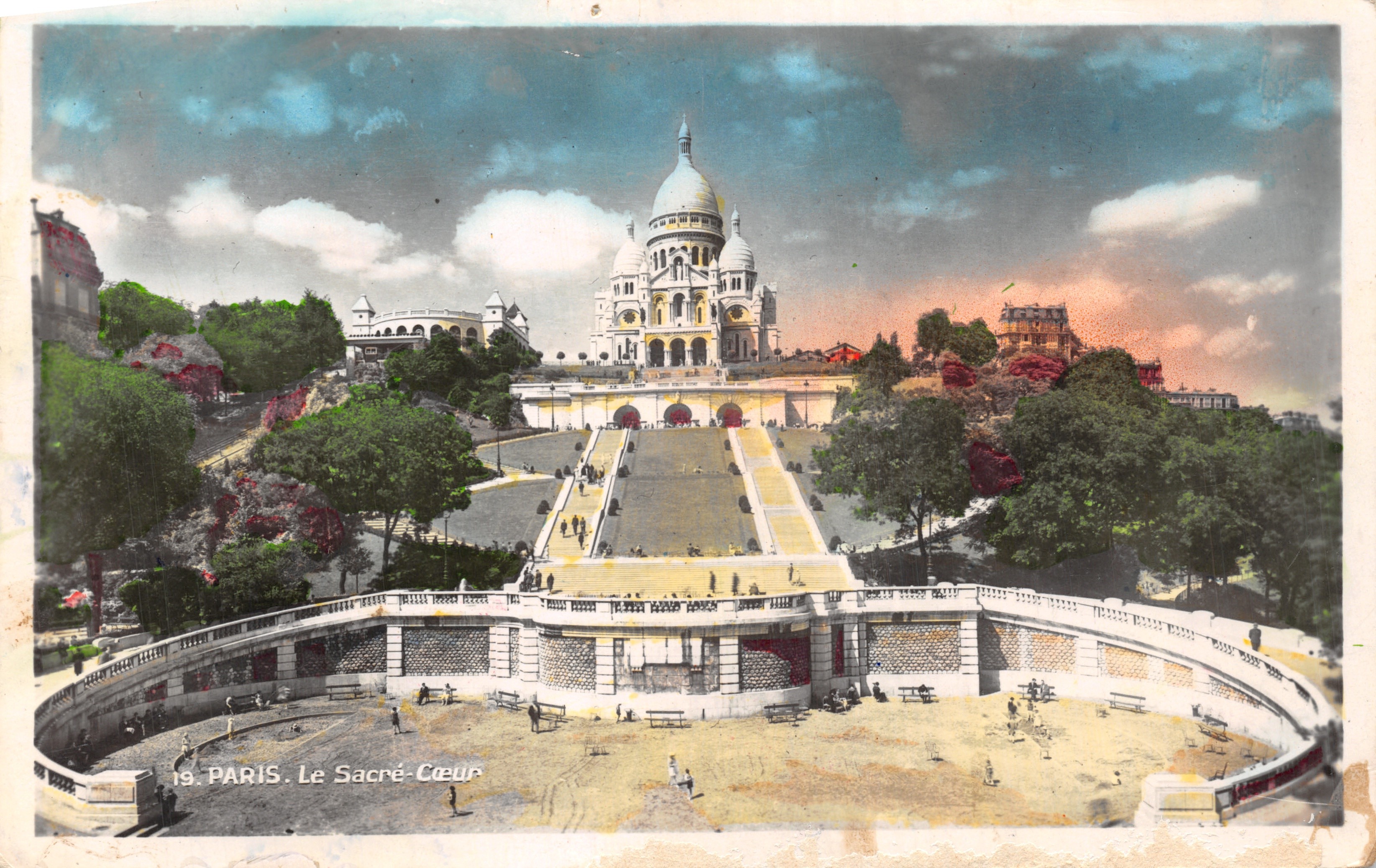 Paris. Der Sacré-Cœur — Panoramablick von den Stufen des Montmartre, unbekannter Verleger, Nr. 19