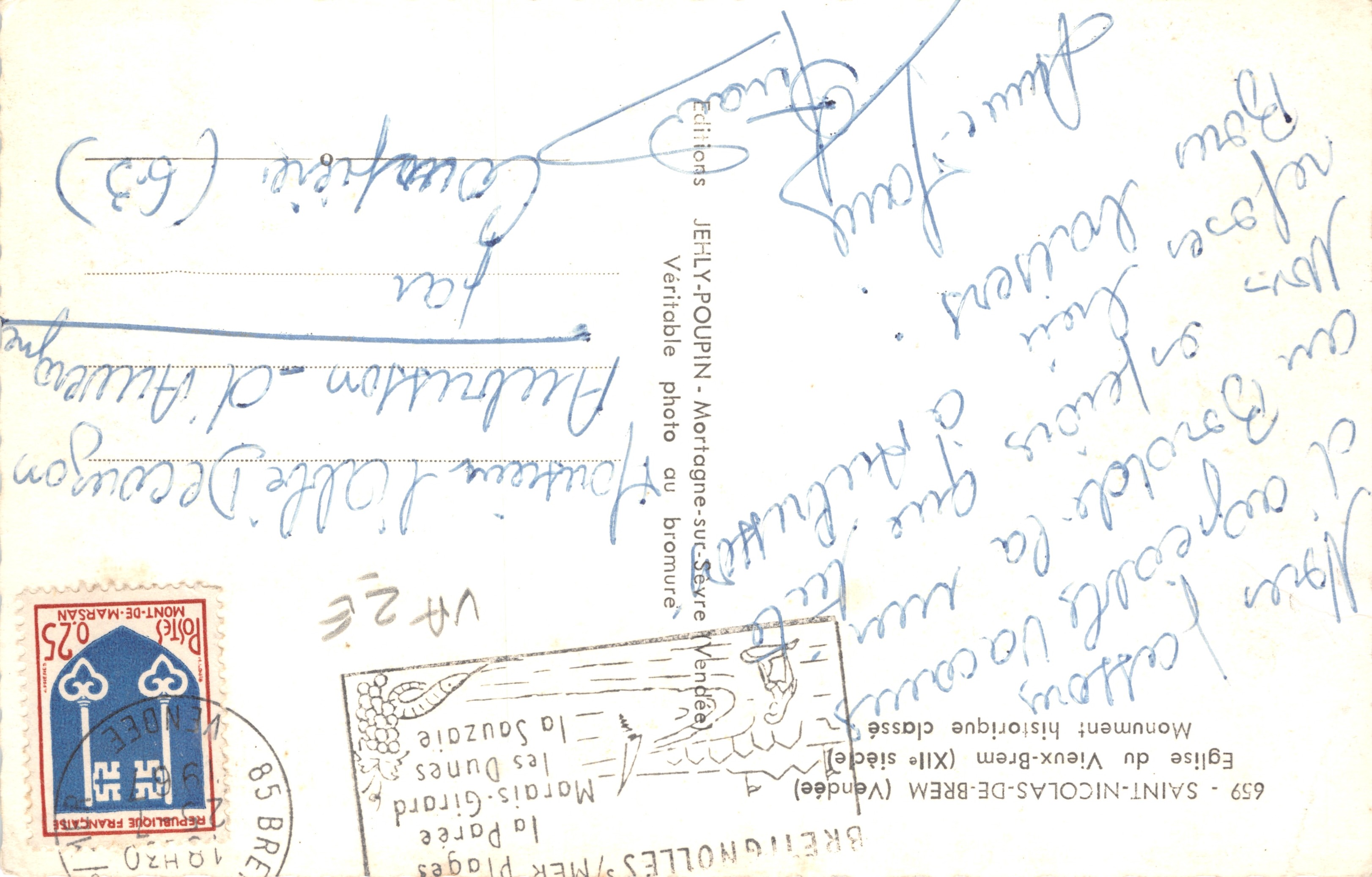 Kościół św. Nikodema w Bremie — ruiny — rysunek JELY, wydawca JELY-POUPIN, n° 659 — Rewers