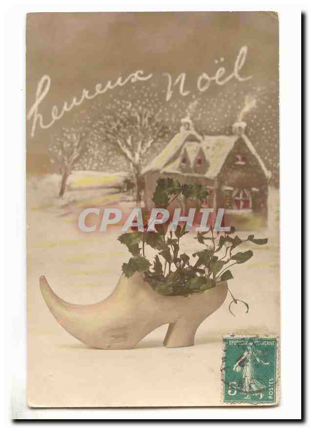 CPA Fantaisie Heureux noel (sabot)