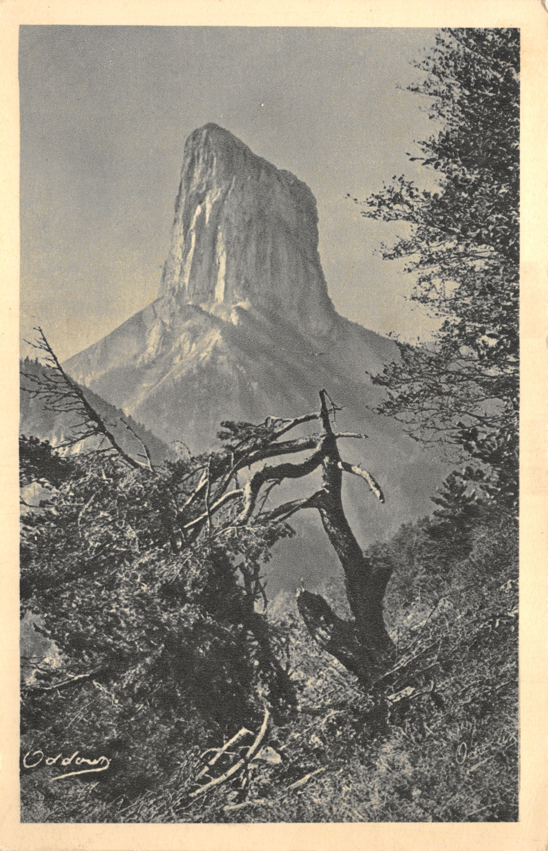 Mont Aiguille — vue panoramique — éditeur G. Oddoux, n°93
