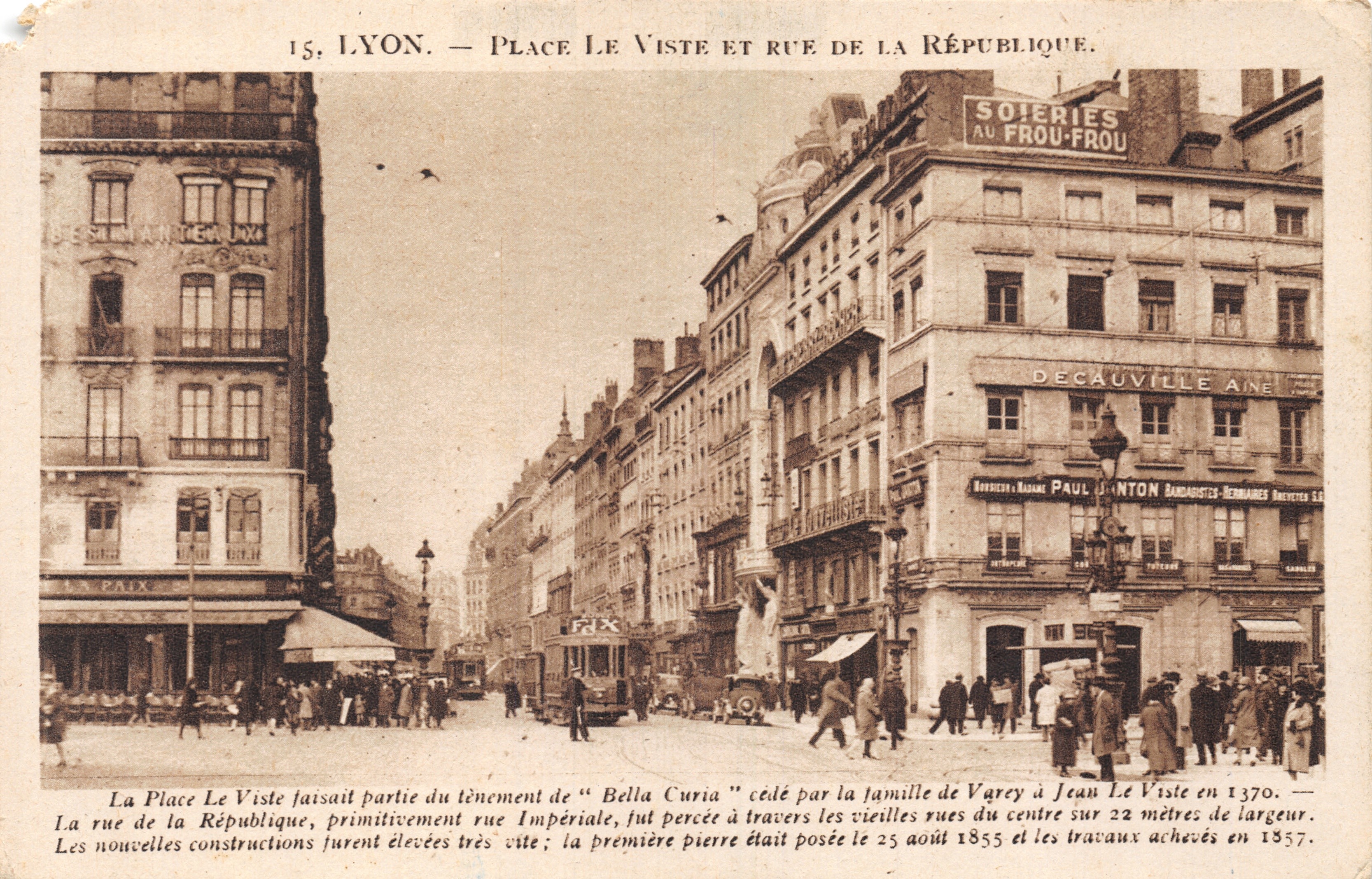 LYON — Place Le Viste en rue de la République — anonieme uitgever, n° 15