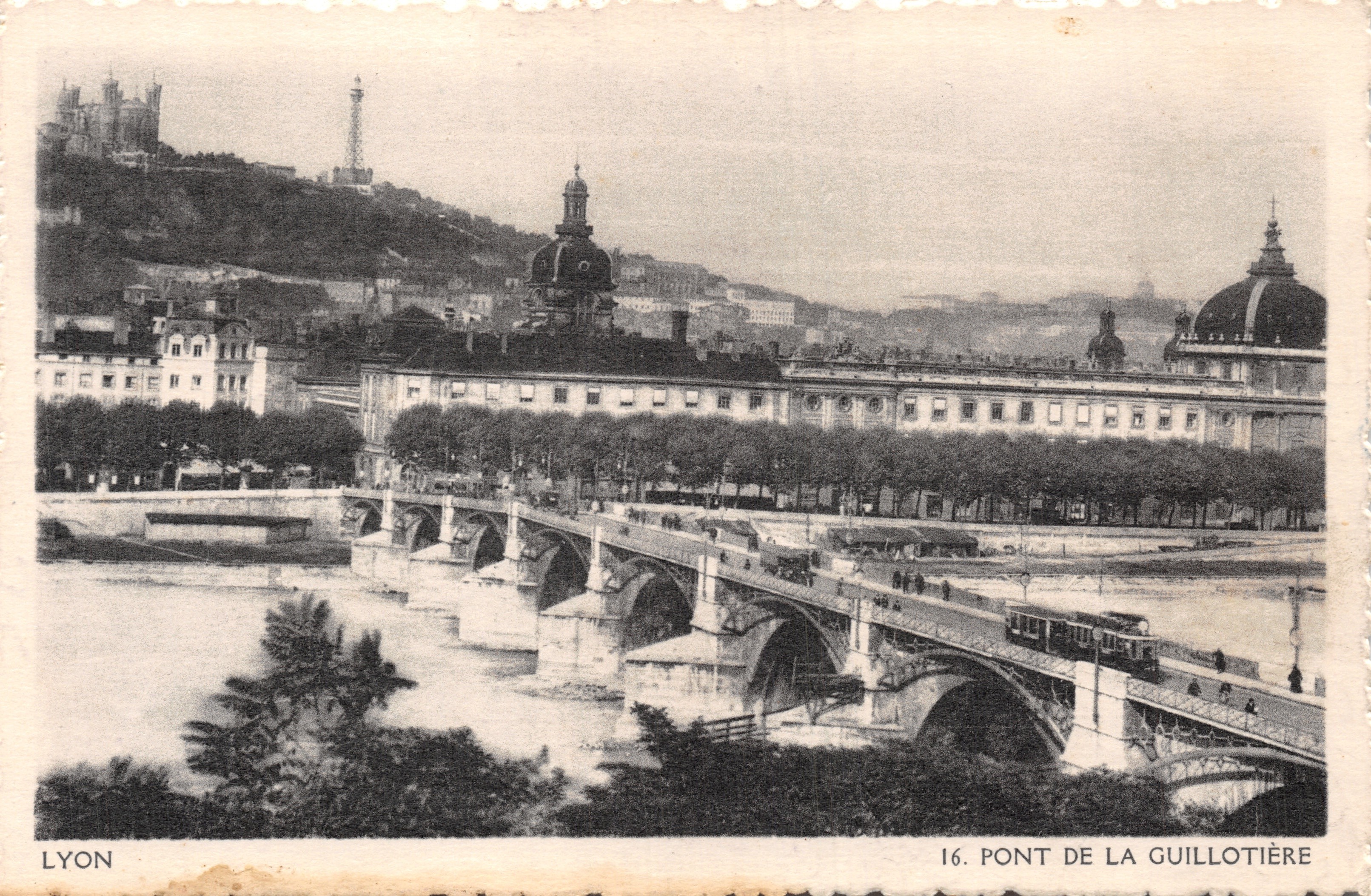 Lyon — Ponte Guillotière — Editore: Phototype Lesueur, n. 16