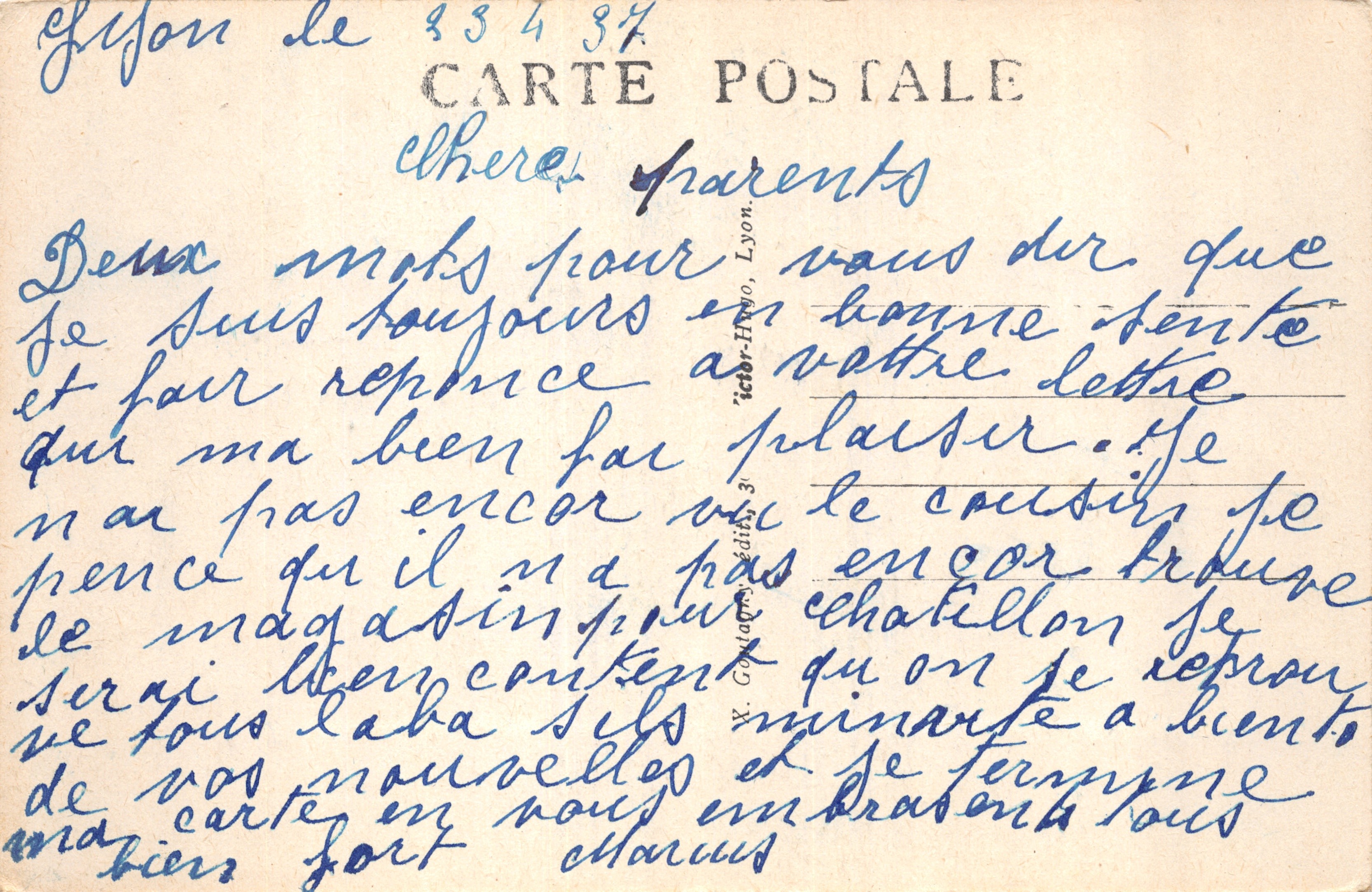 LYON — Pont Morand — editor 'C. Gualano, editor, 3' — Reverso