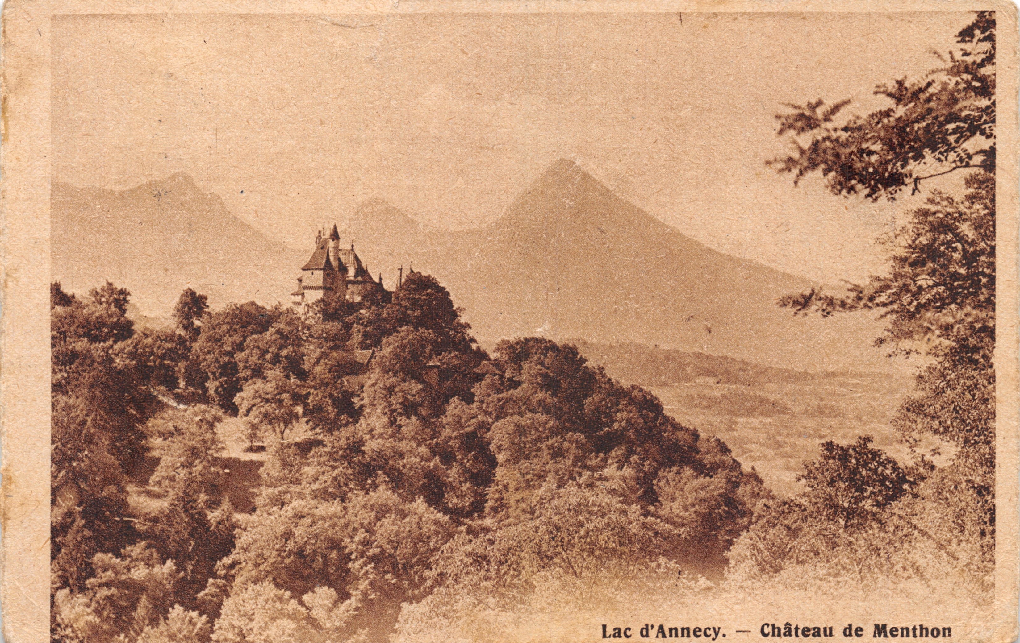 Lac d'Annecy — Château de Menthon — uitgever niet zichtbaar