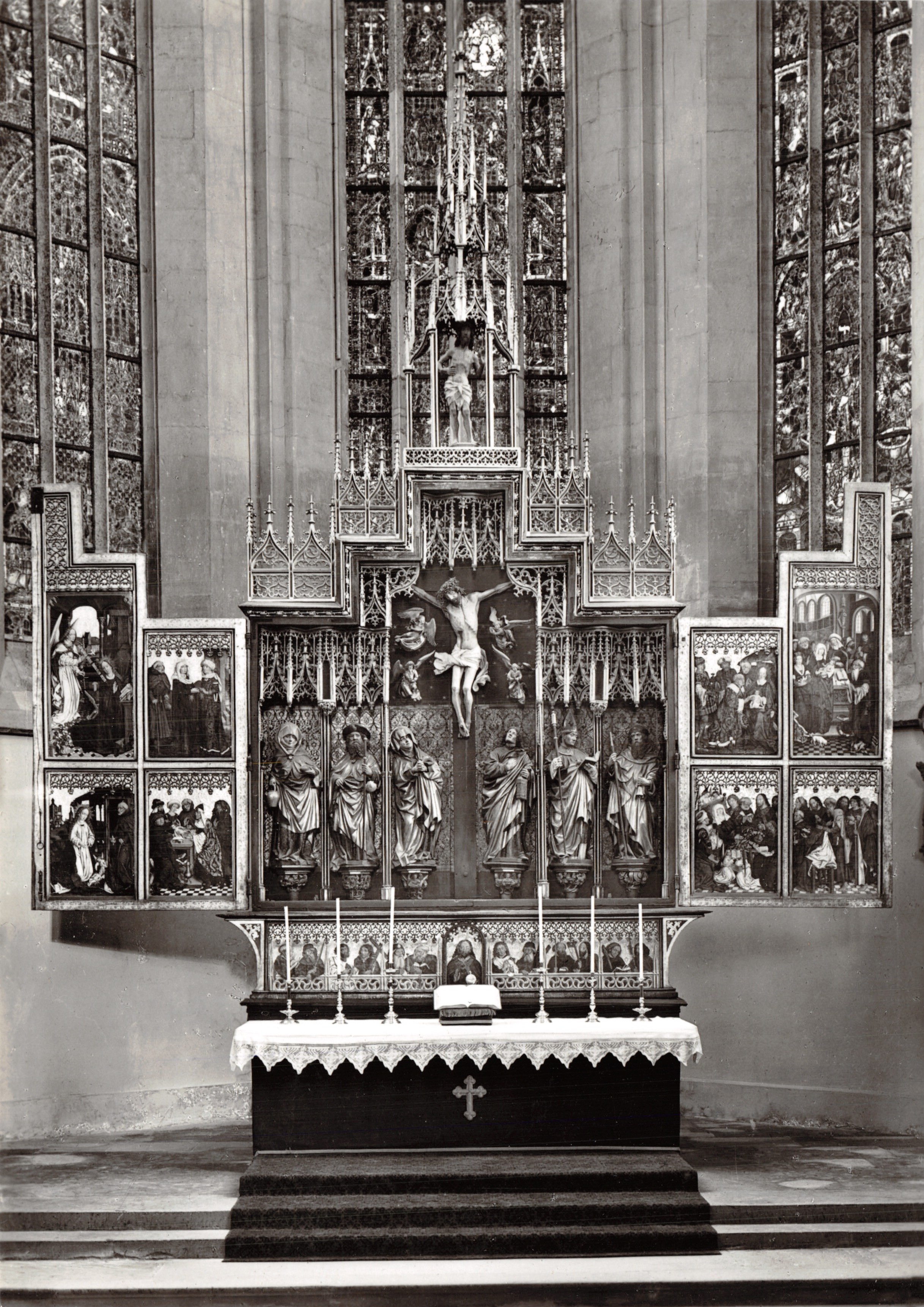 St. Jakobskirche — Hochaltar van het oostkoor 1466 — uitgever A. Ohmayer, n° A 55
