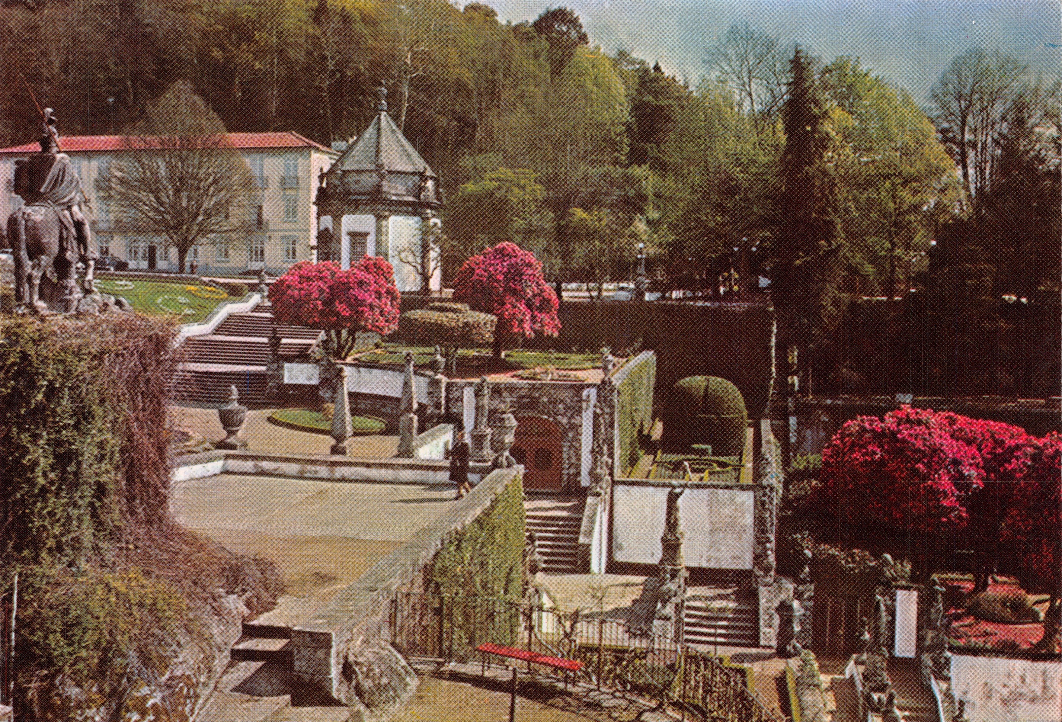 Bom Jesus - Braga — detalle de la escalera — Edición de Bom Jesus