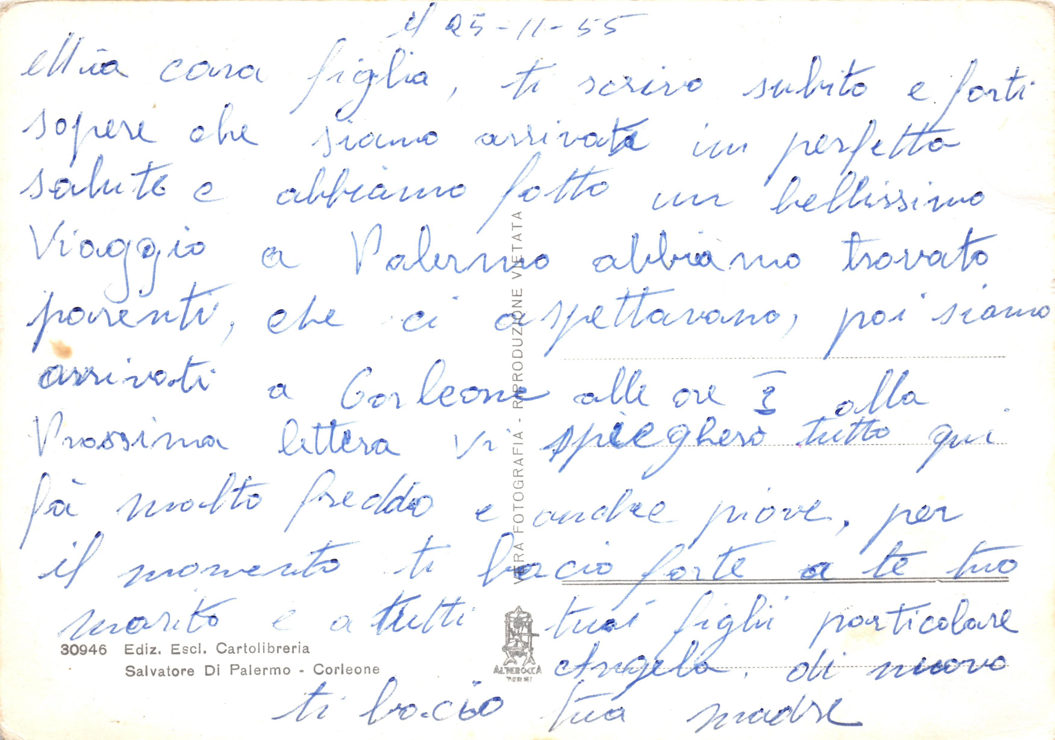 Corleone - Colonia Montana F. Firmaturi — publisher F. Firmaturi — Back