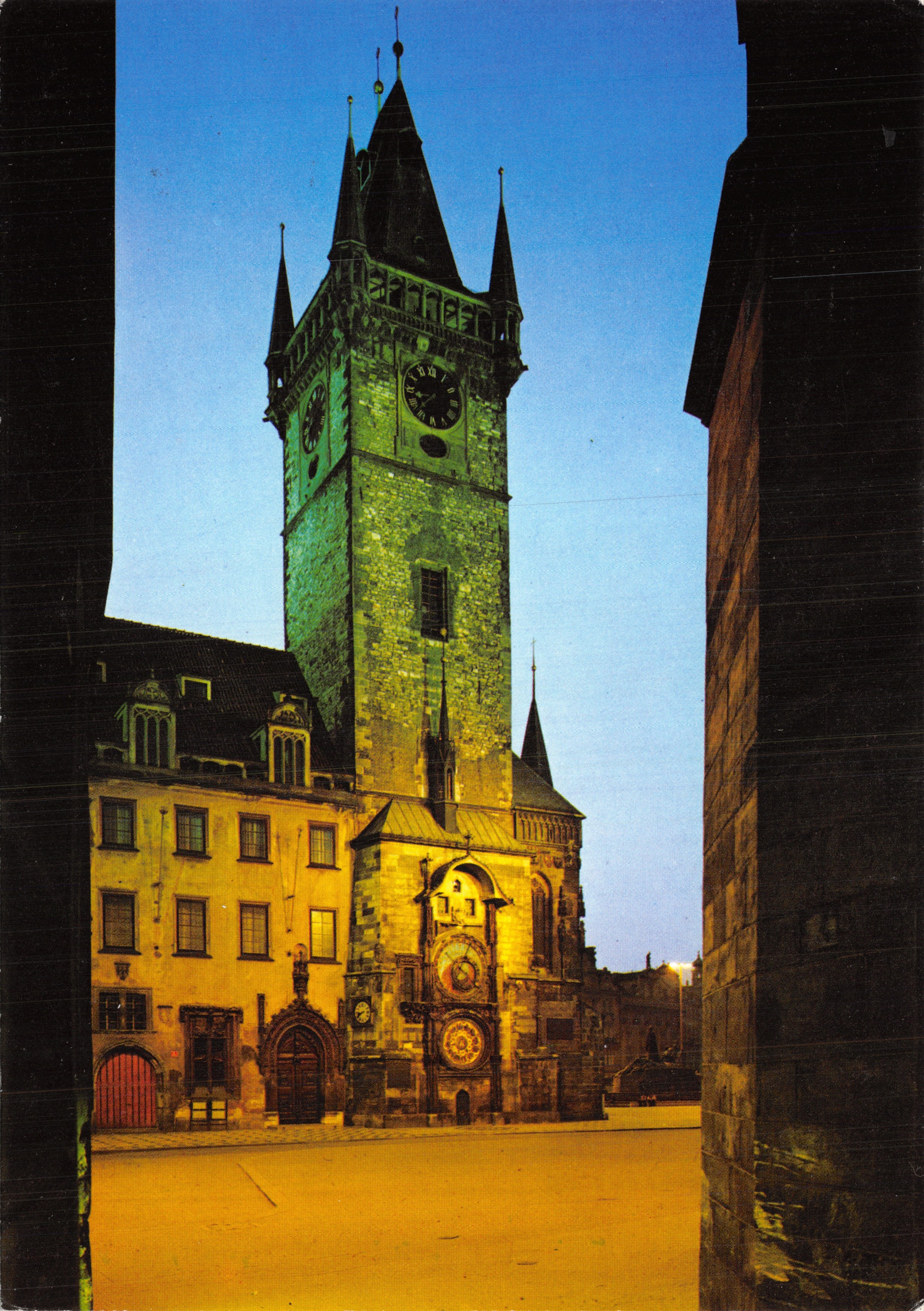 Horloge astronomique de Prague — Tour de la ville — Éditeur Vydavatelství Městské foto Praha, n° de série SOm 1156
