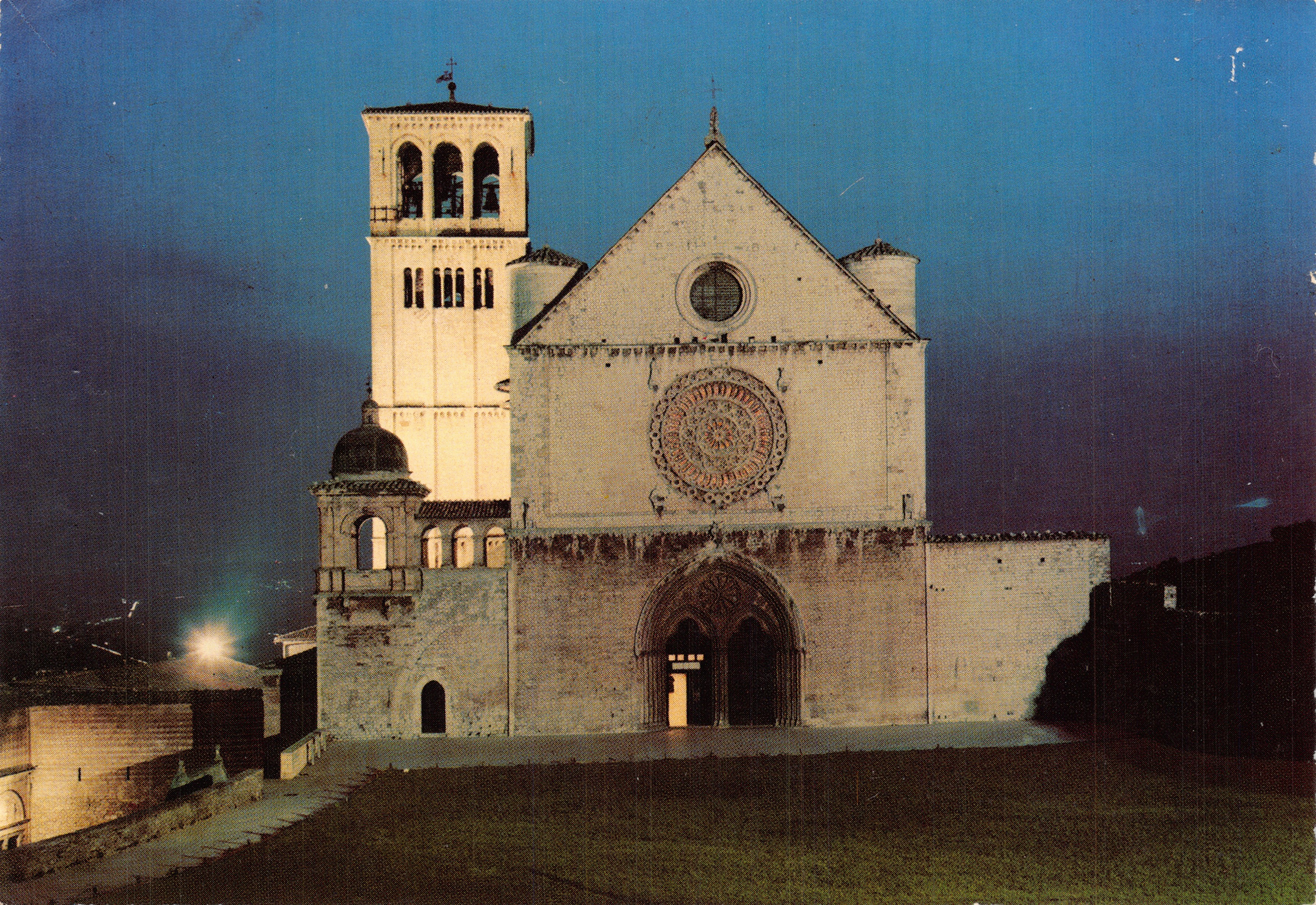 Assisi - Basilique de Saint François - nocturne — éditeur Ediz. D.A.C.A. - Assisi
