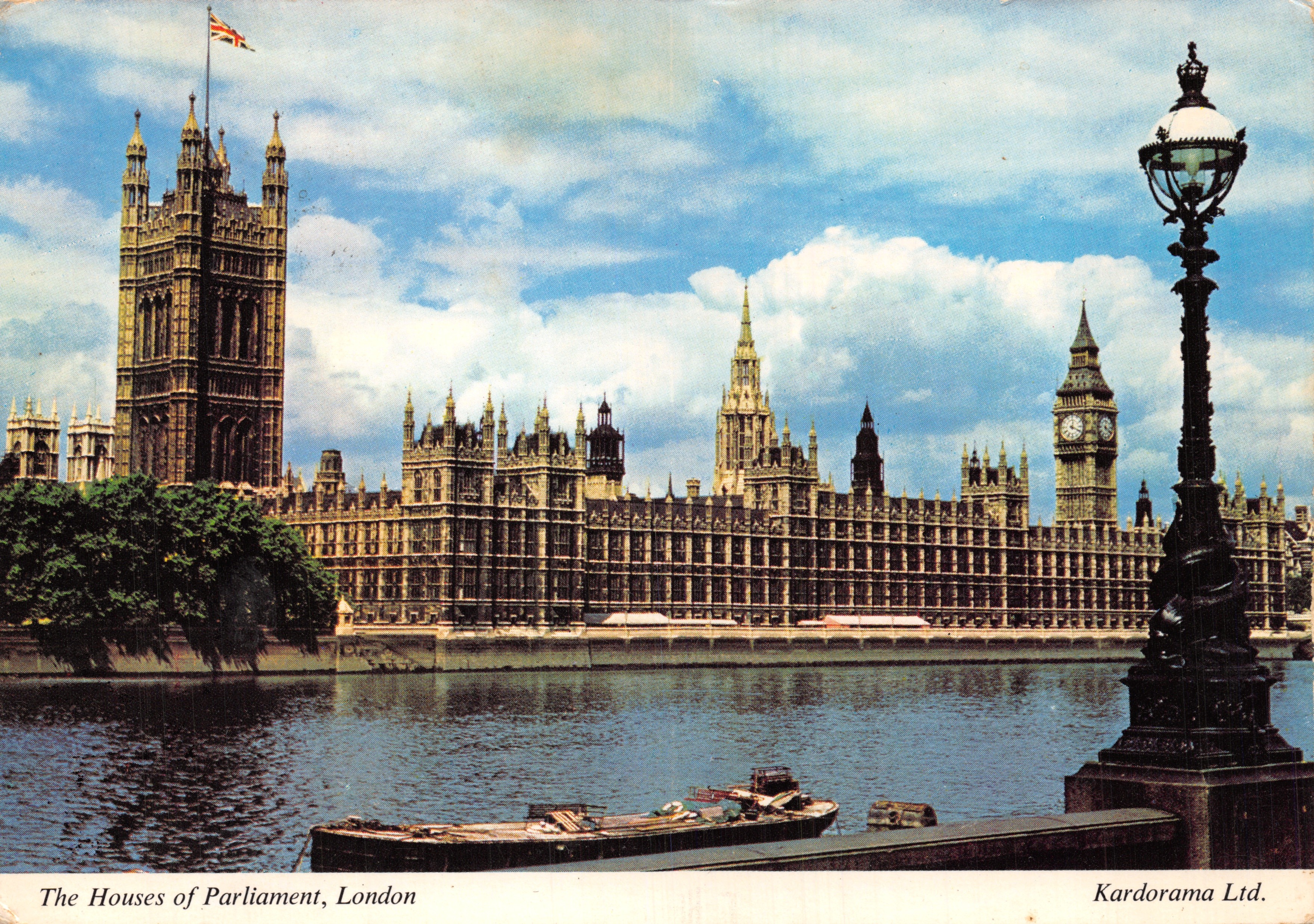 Le Stanze del Parlamento, Londra — vista del Palazzo di Westminster e della torre Big Ben — editore Kardorama Ltd