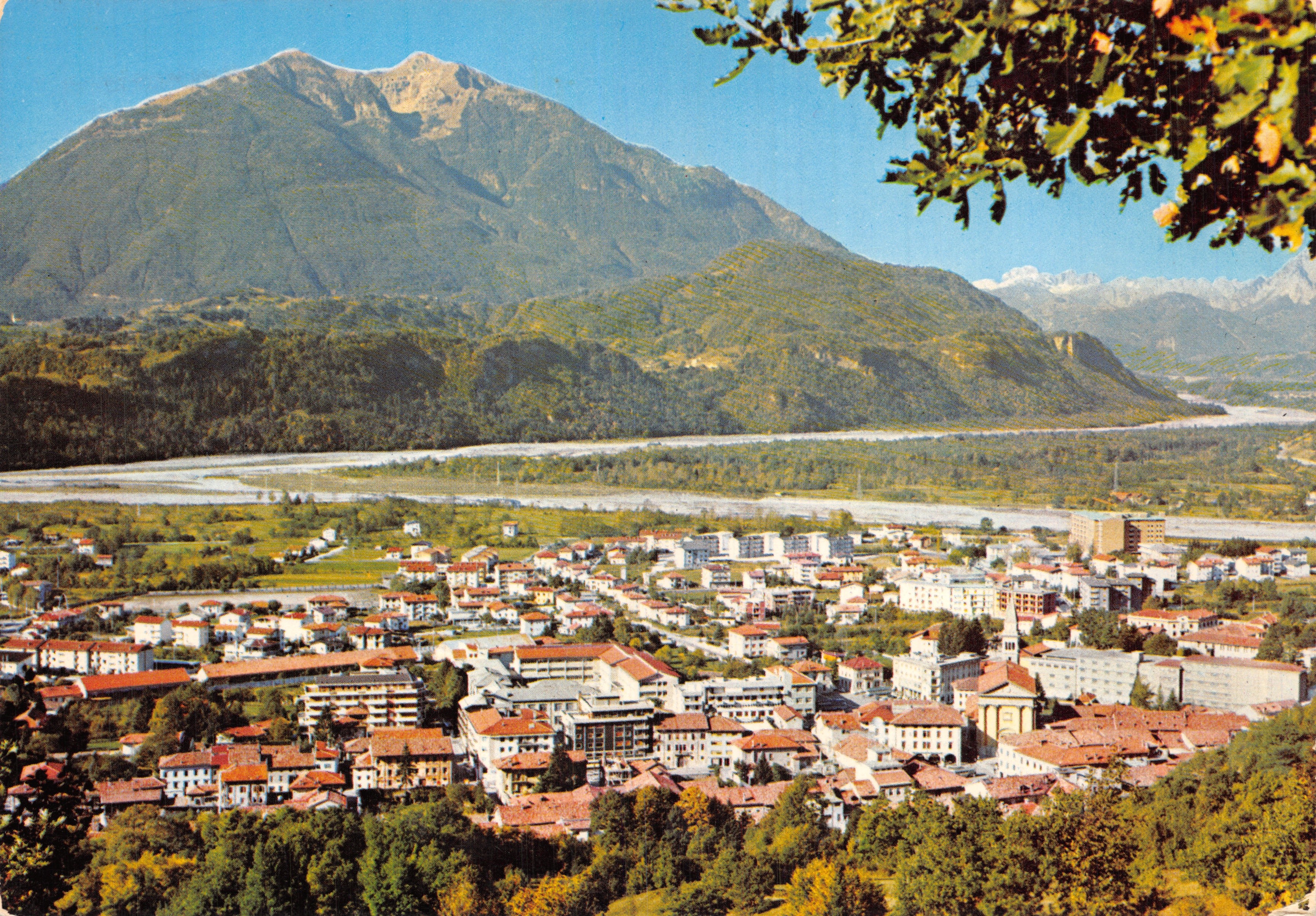 Tolmezzo (Carnia) — panoramic view of the town and Mount Pelmo — Ed. Moro L. Tolmezzo