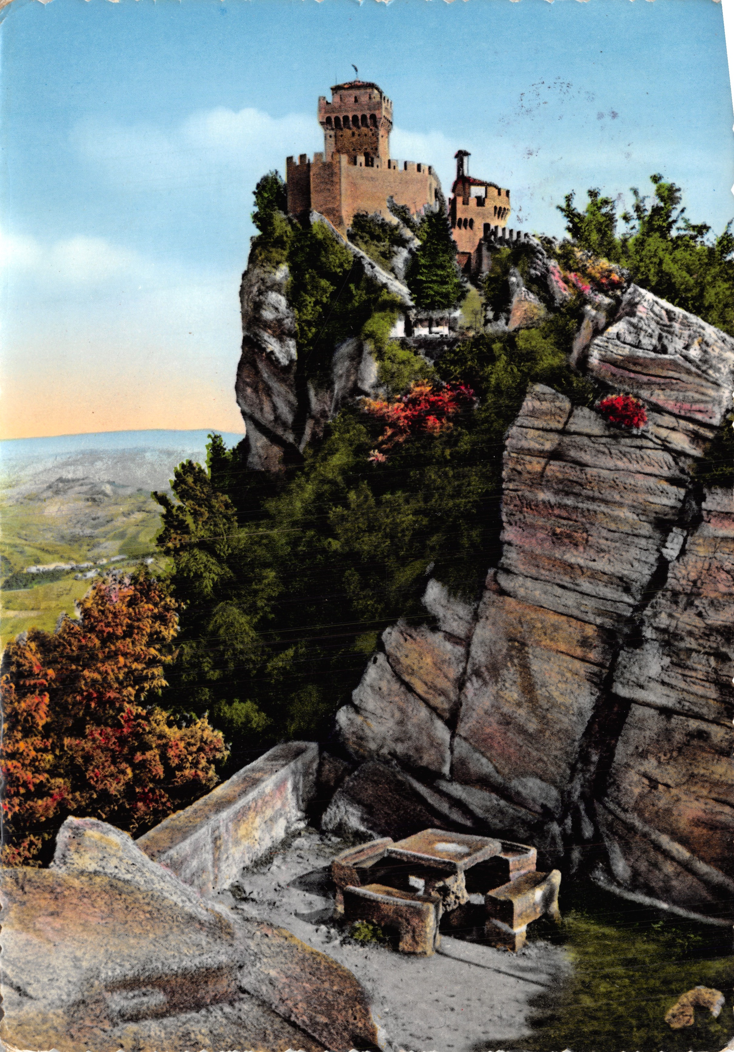 Château de La Guaita — panoramische weergave vanaf de Vedettes — uitgever: Antieke en Gepromoveerde Firma Cav. Rag. Alfredo Refli