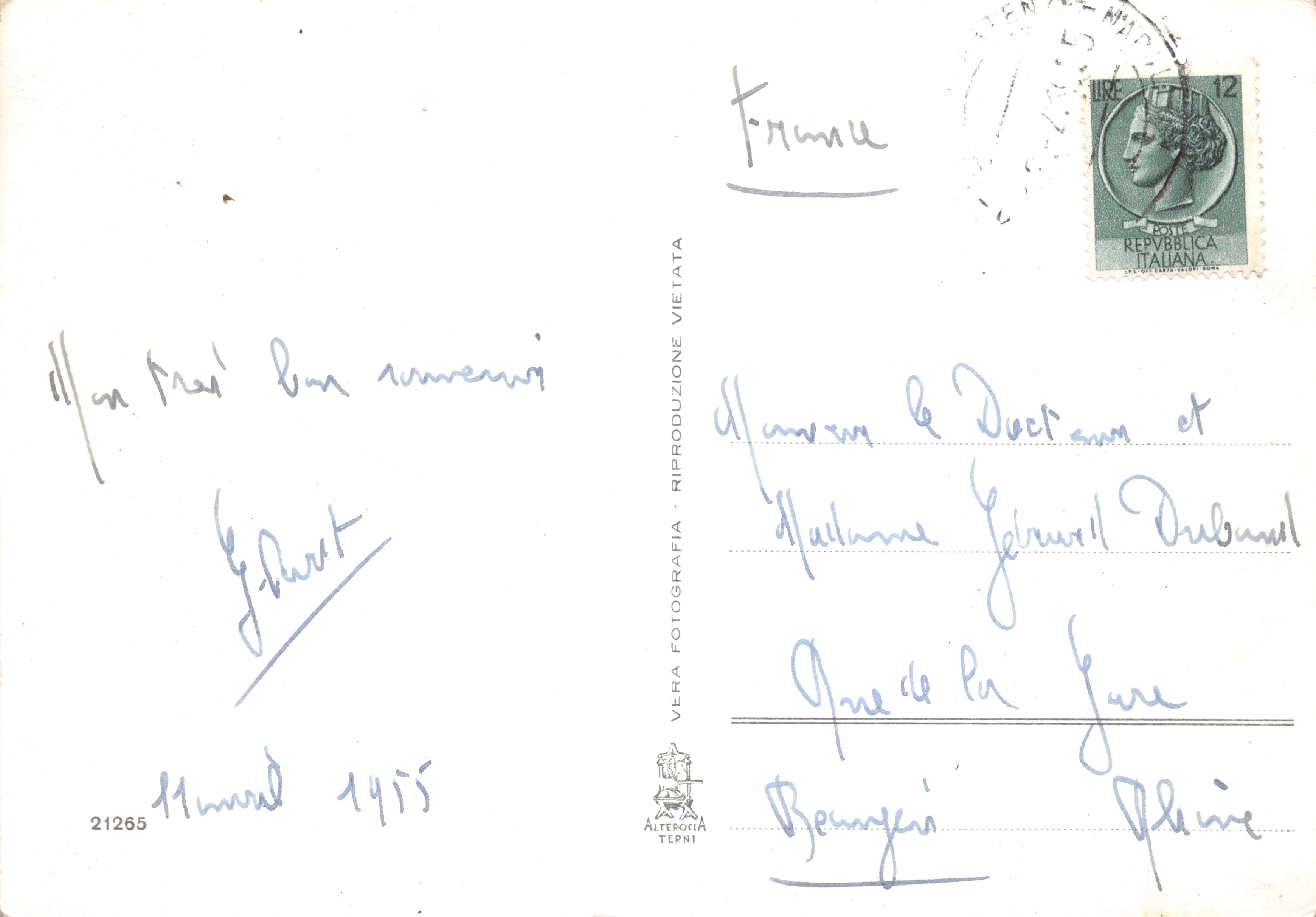 Sorrento vuisto da S. Agata sui due Golfi — vue panoramique avec le mont Vésuve en arrière-plan — éditeur ALTEROGRAFIA TLPNI — Reverso