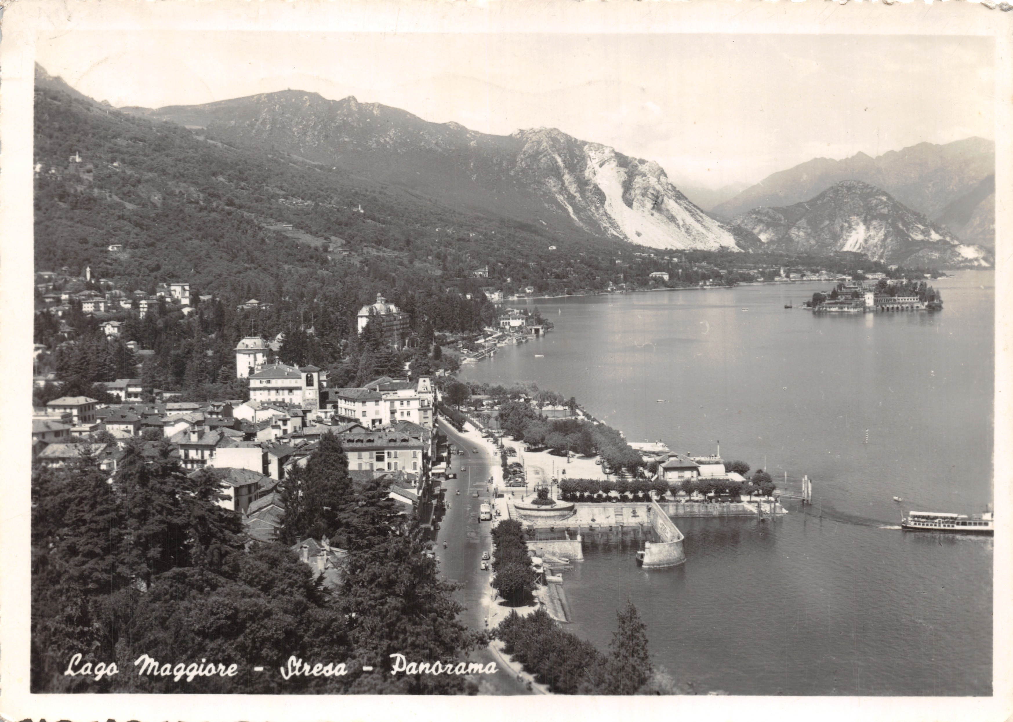 Lago Maggiore - Stresa - Panorama — luchtfoto van het meer en het dorp, uitgever Fotoedizioni Capucci - Stresa