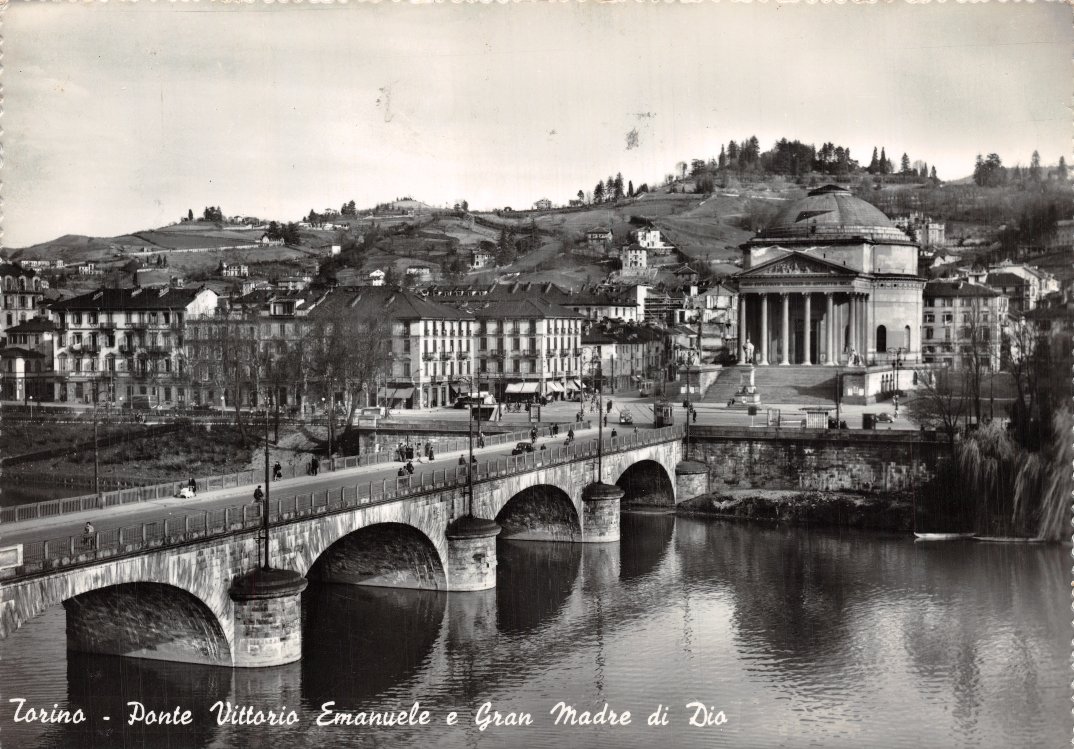 Torino - Ponte Vittorio Emanuele e Gran Madre di Dio — éditeur FOTOCOLORE / TORINO, n° 6