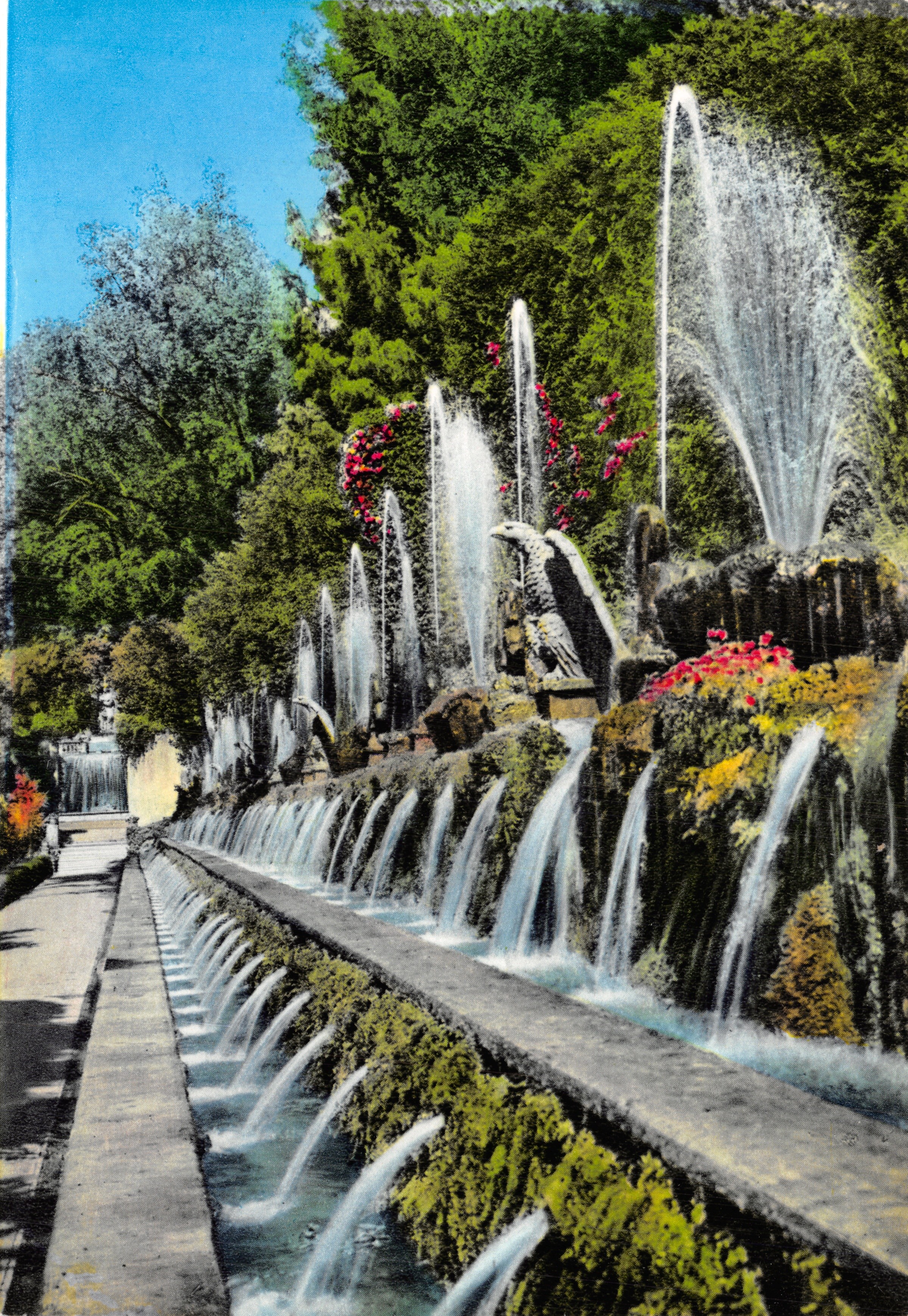 Tivoli - Villa d'Este — Avenue of the 100 Fountains, publisher Cesarre Capolillo-Niliana