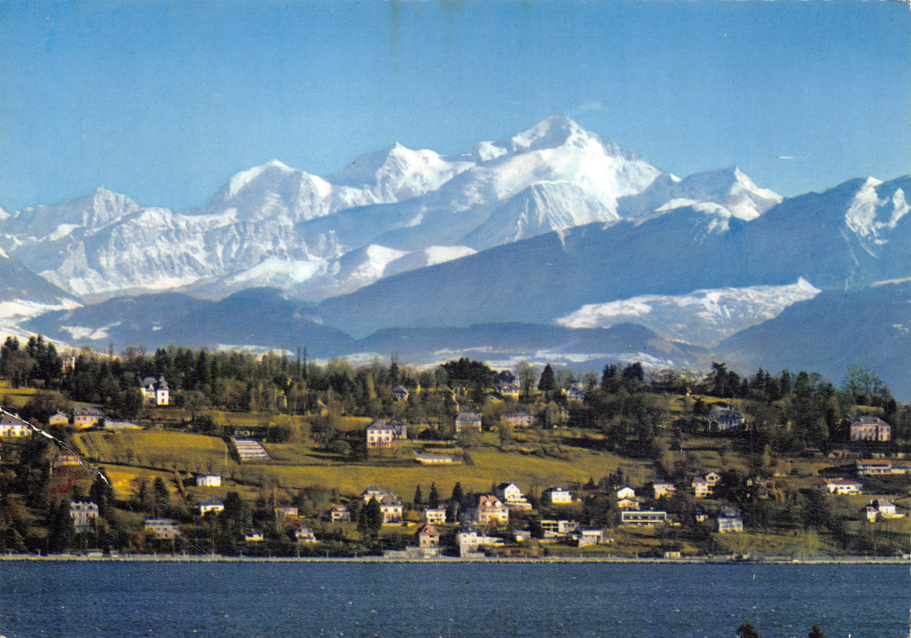 Ginebra — El Monte Blano (4 810 m) y el Coteau de Cologny — Éditions Jaeger