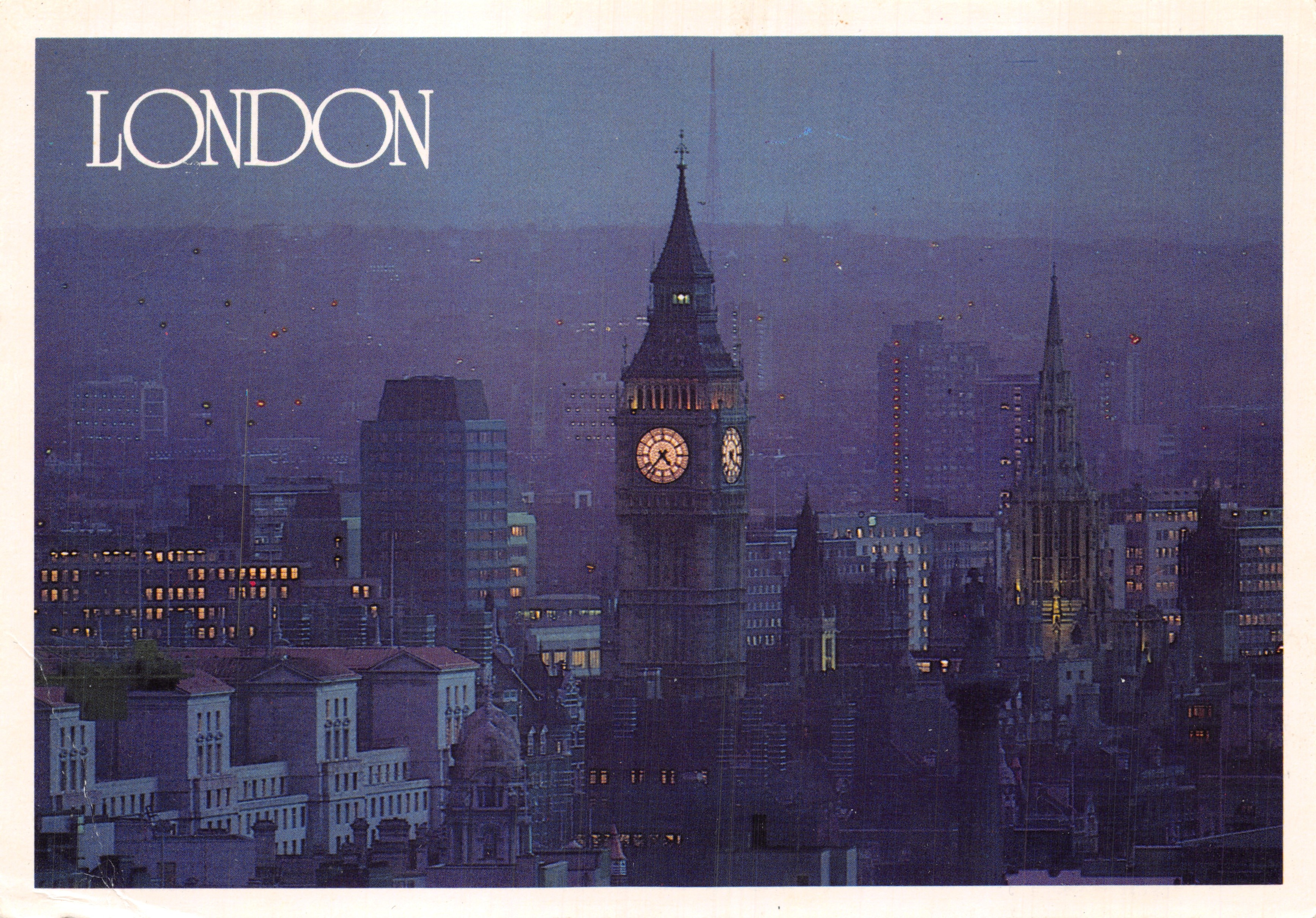 London — view of Big Ben at dusk — Thomas Benacci Ltd. n° A10