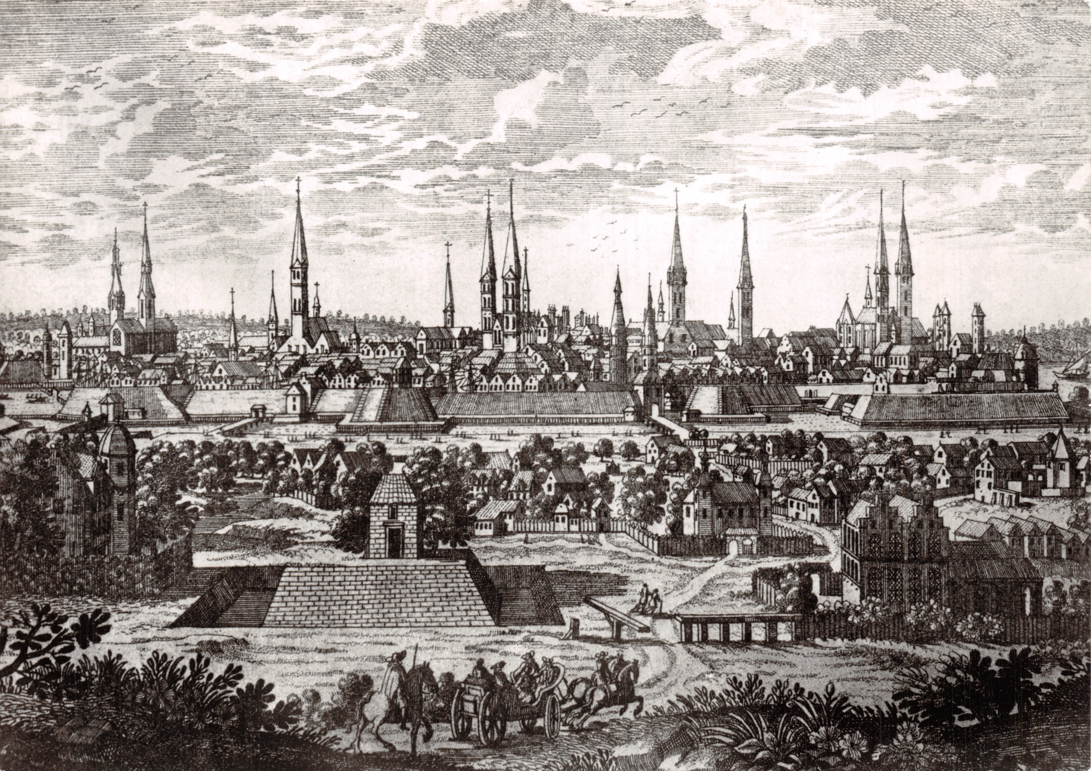 Lübeck — panoramische weergave — uitgever: Verlag u. Verlag Schöning & Co. nummer 939