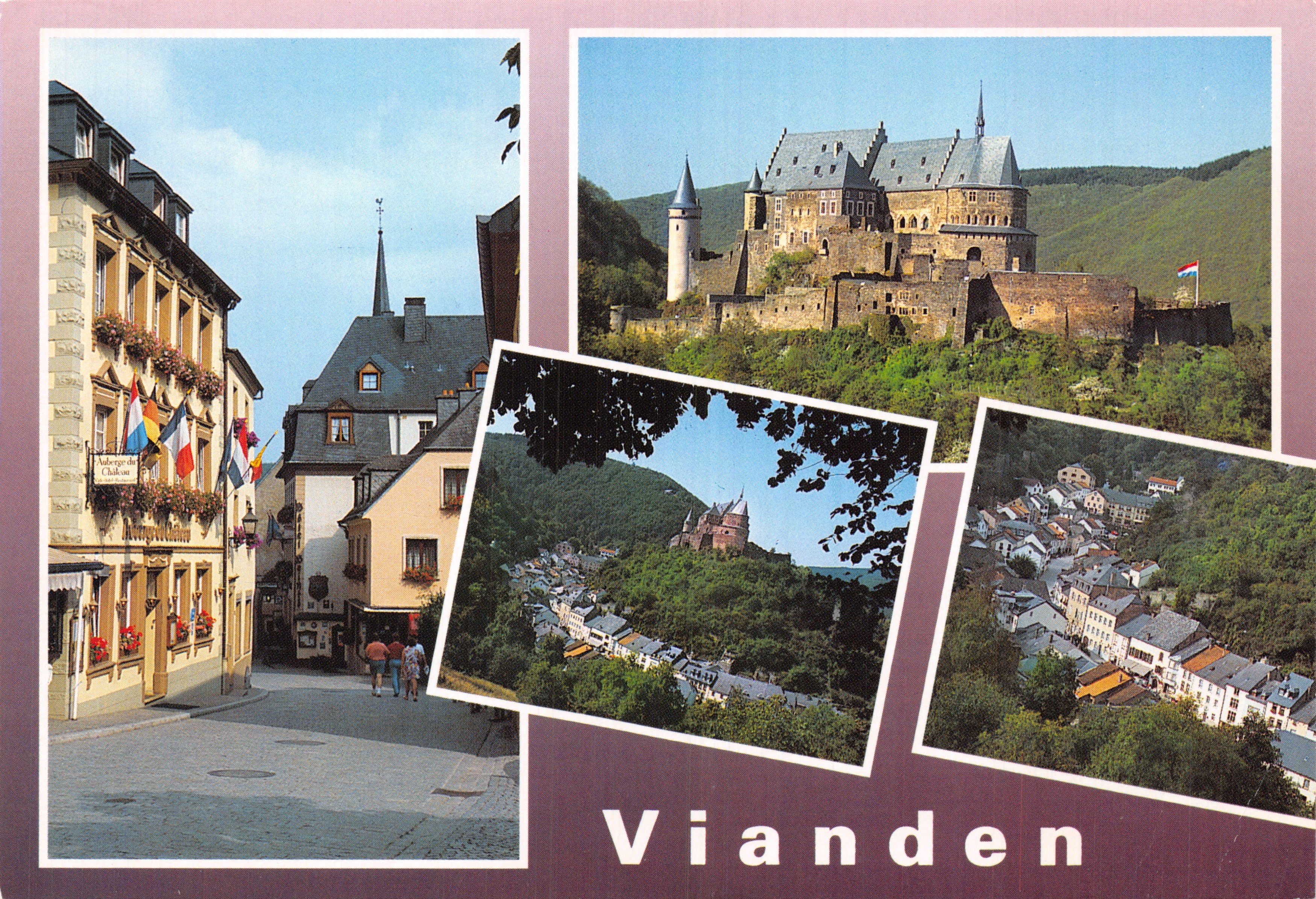Vianden — vue du château et du village — éditeur Edit. Thill, S.A