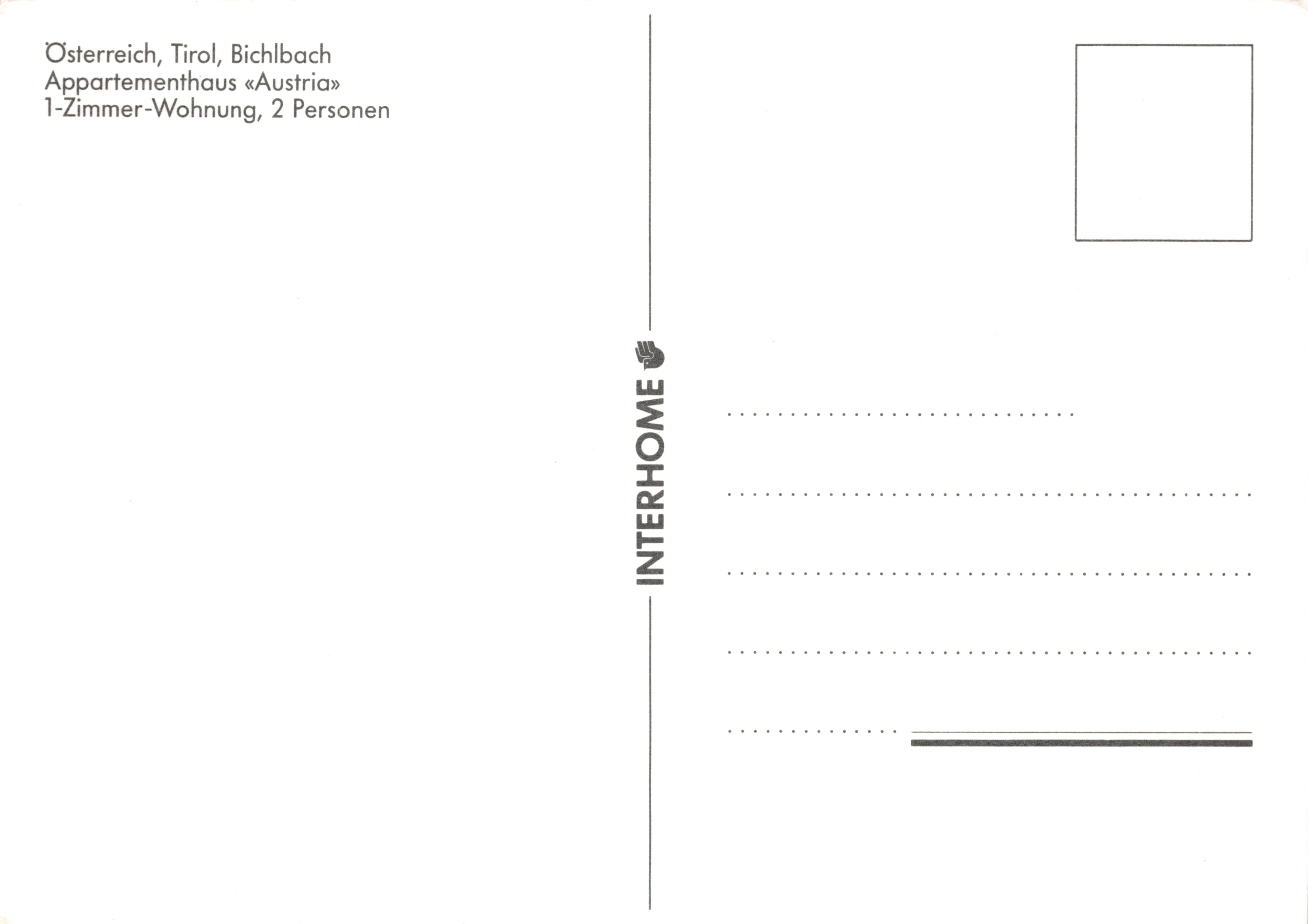 Bichlbach — Appartementhaus «Austria» — INTERHOME — Rückseite