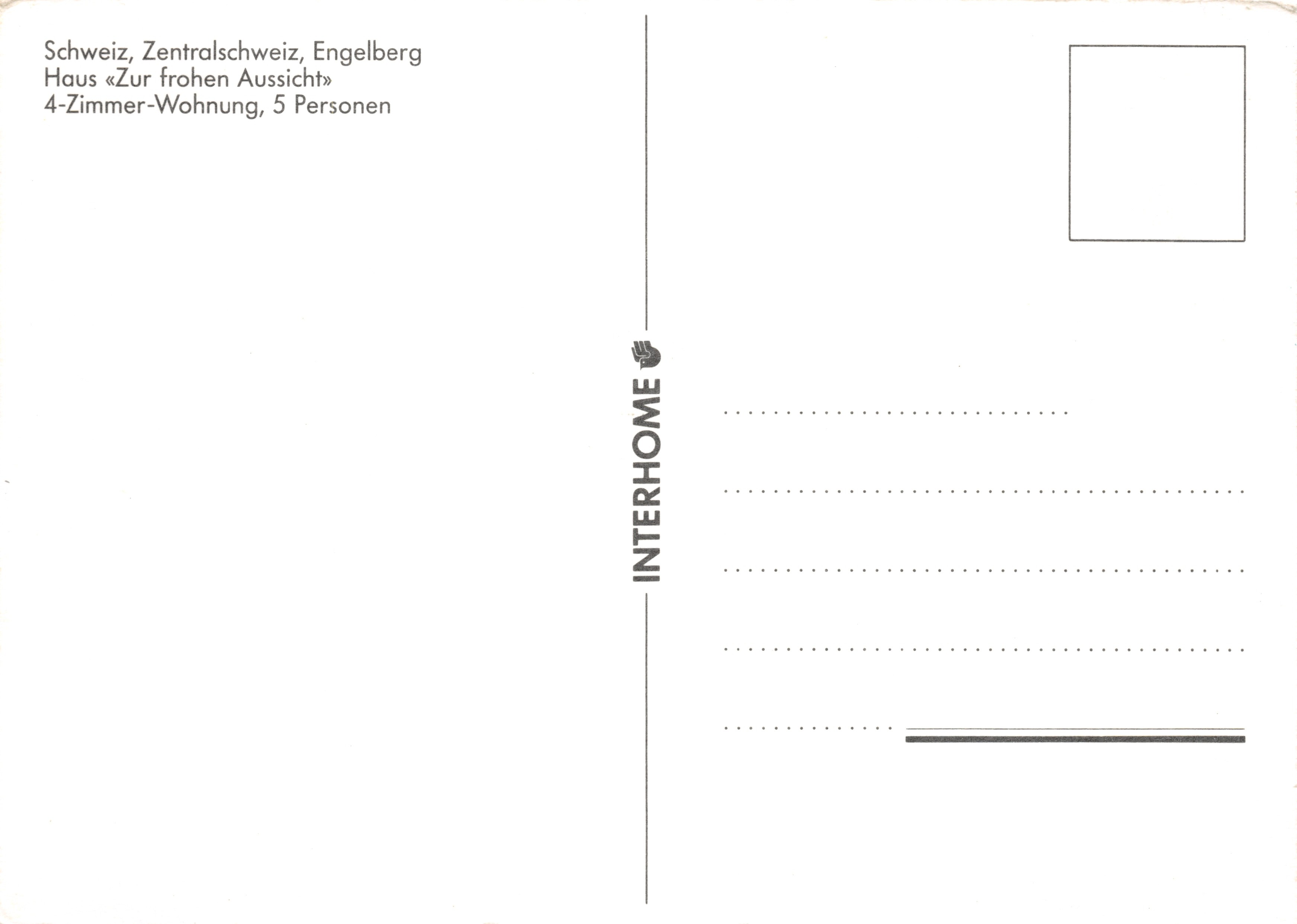 Engelberg — Huis «Zur frohen Aussicht» — INTERHOME — Achterkant