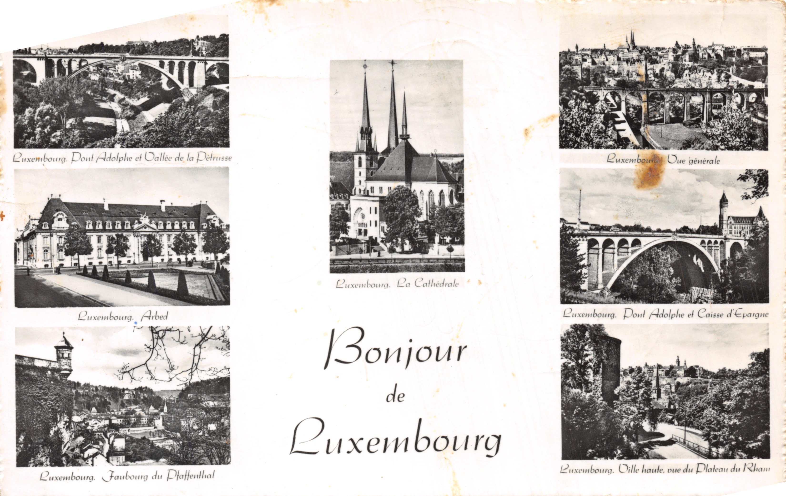 Luxemburgo — Vista panorámica y lugares emblemáticos — Hola desde Luxemburgo