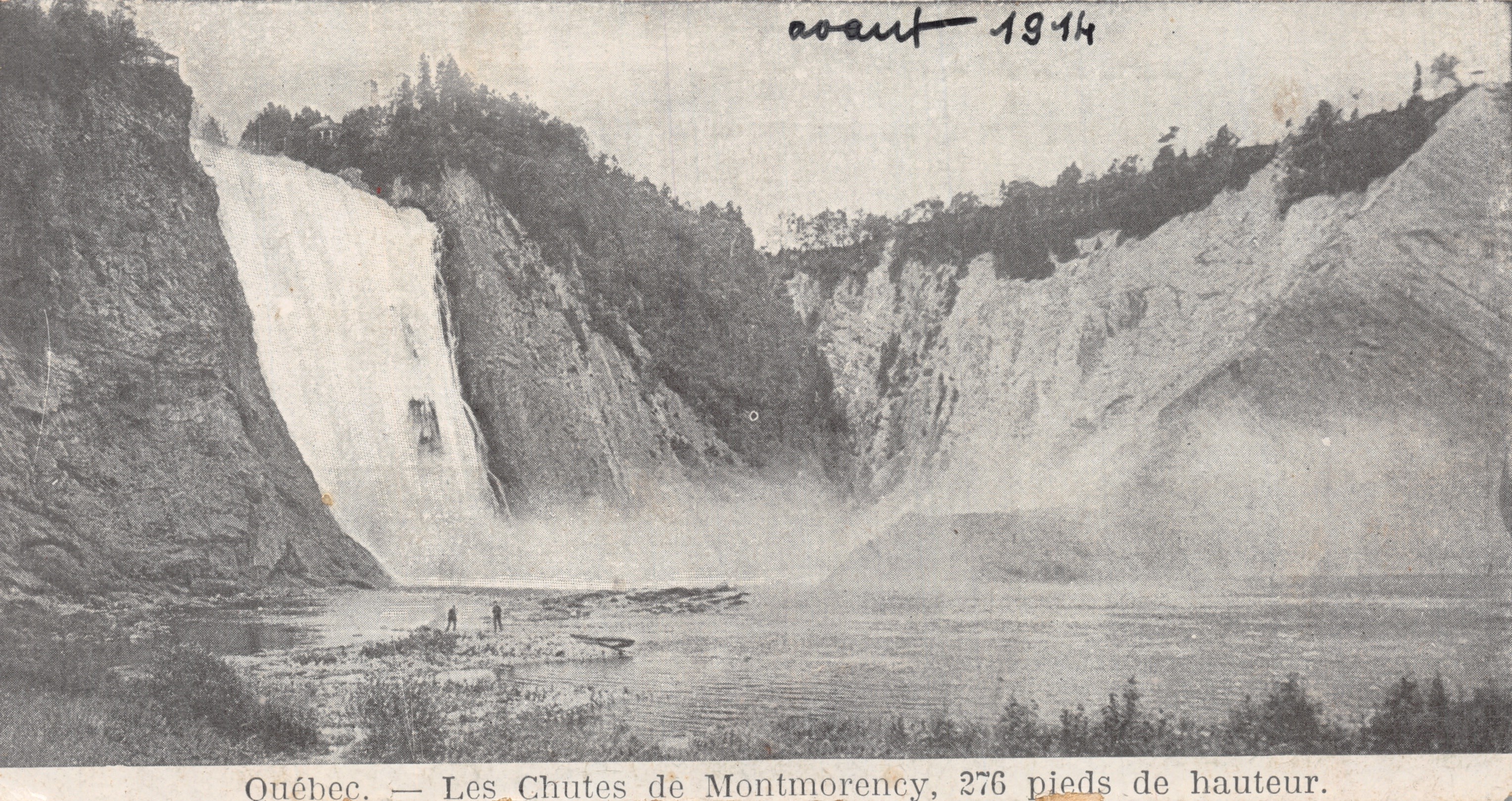Québec — Les Chutes de Montmorency, 276 pieds de hauteur — éditeur non visible