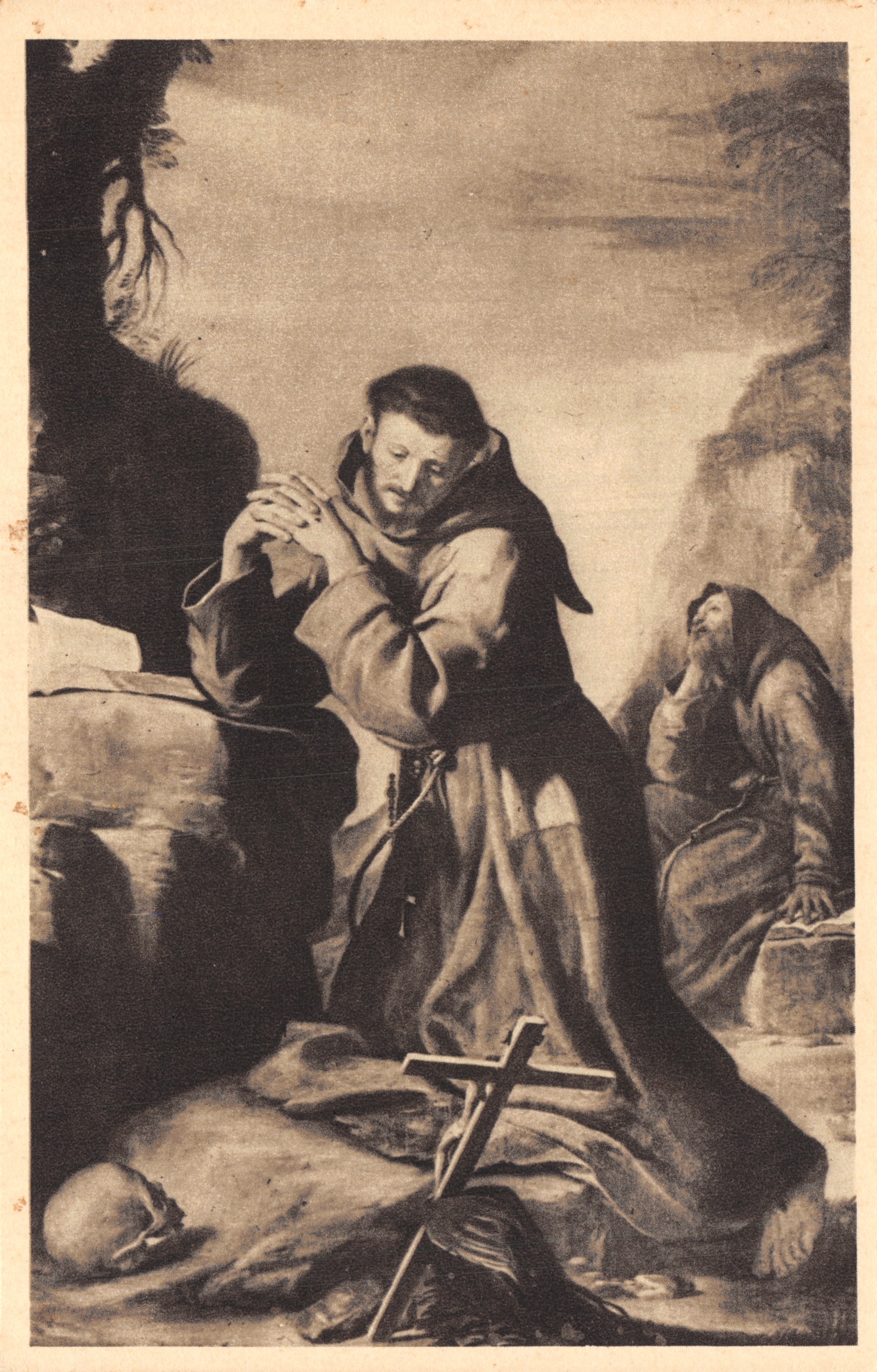 Saint François d'Assise — prière au pied du crucifix — éditeur CASA DELL'ARTE CRISTIANA - MILANO, n° 25