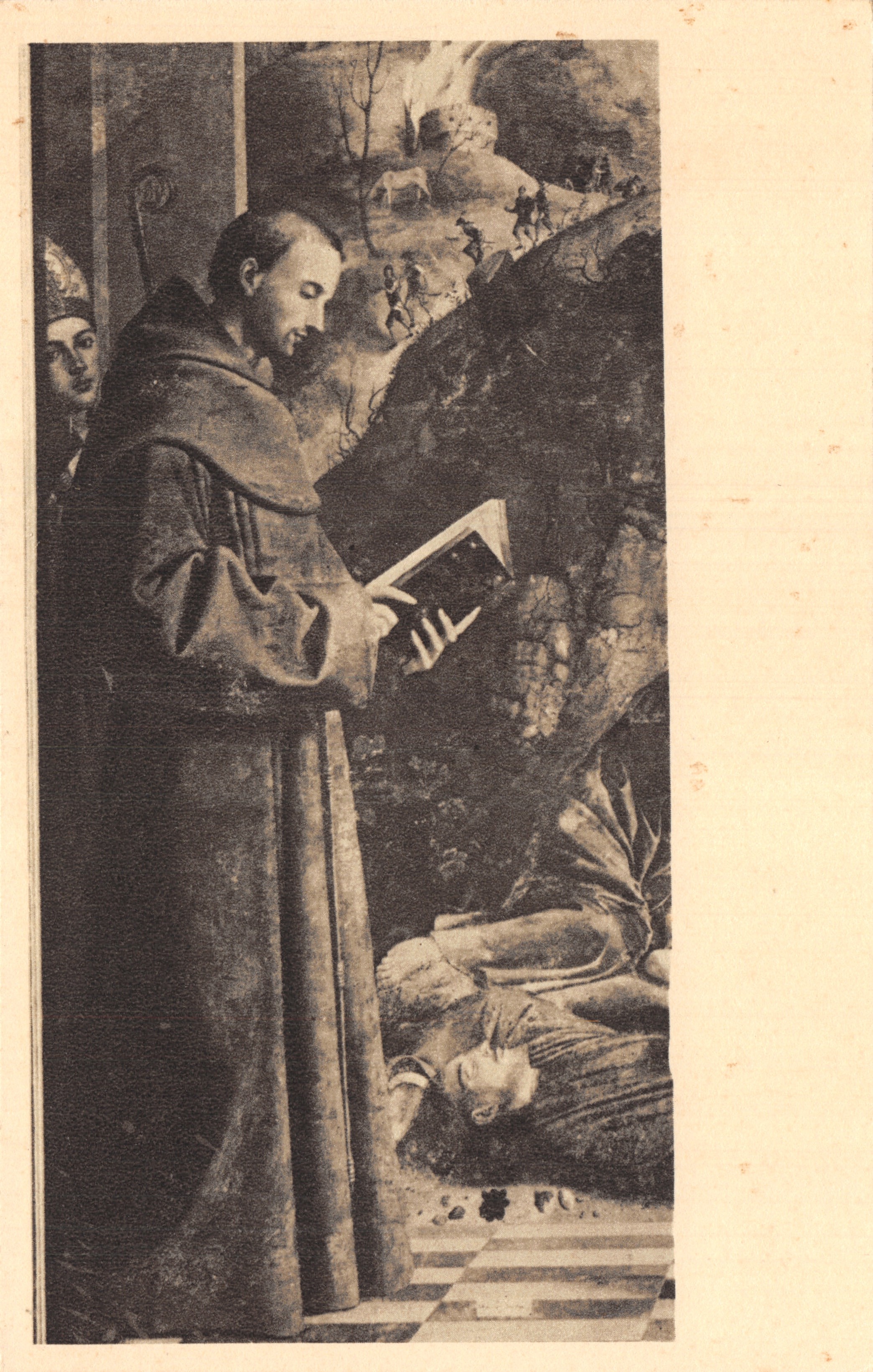 San Francesco d'Assisi — dettaglio della scena dell'Adorazione — editore CASA DELL'ARTE CRISTIANA MILANO, n. 26