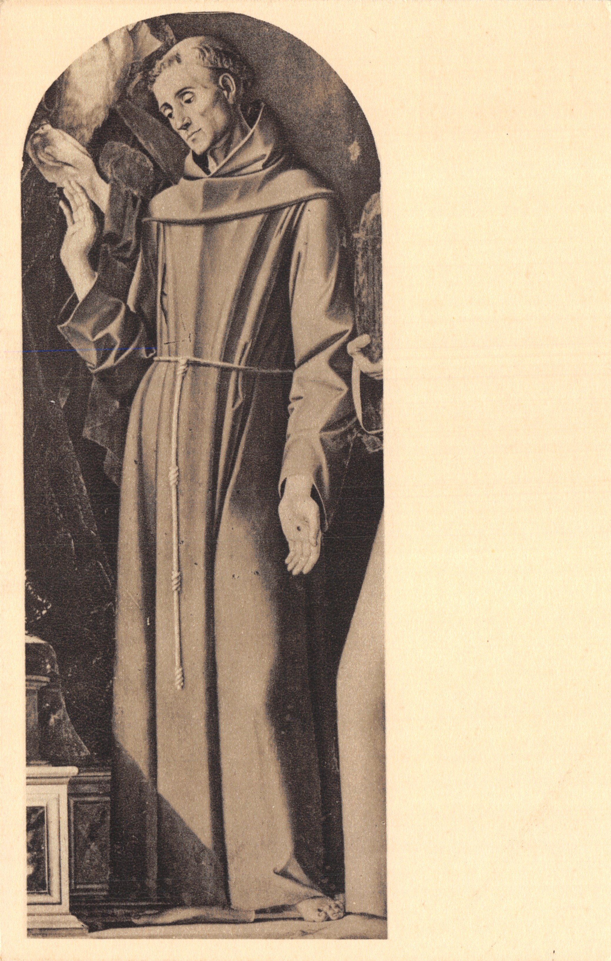 Saint François d'Assise — statue dans un cadre — éditeur CASA DELL'ARTE CRISTIANA MILANO, n°27