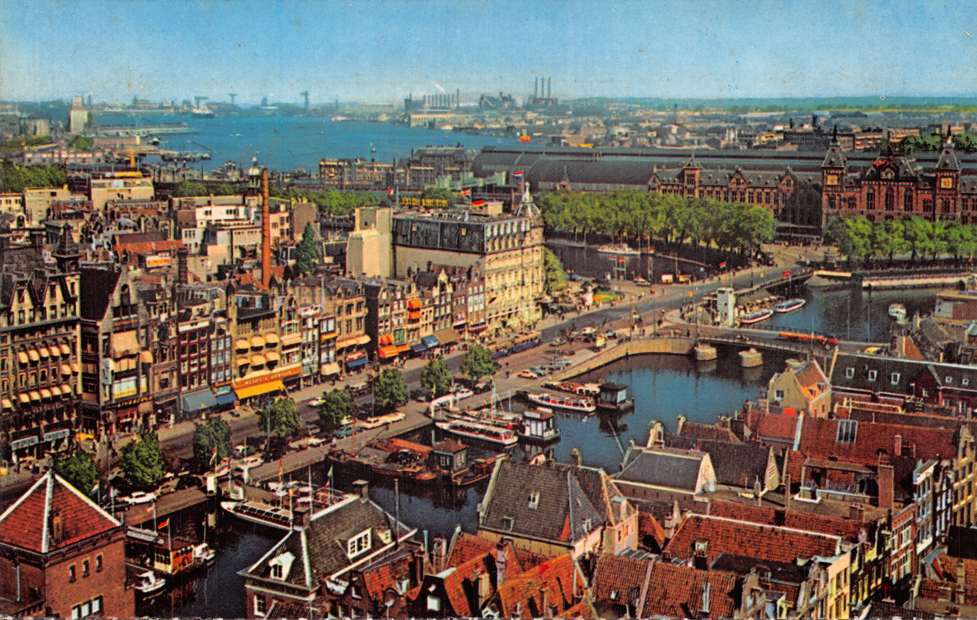 Amsterdam — view van het Damrak met het kanaal Y — uitgever Krüger, n° 935/2