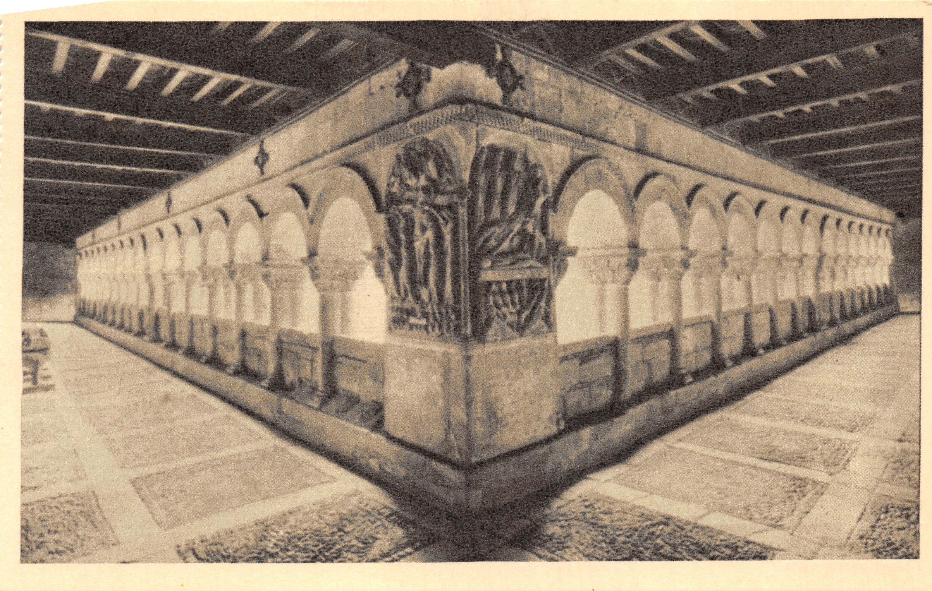 Santuario de Santo Domingo de Silos — Intérieur du cloître (nord-est) — éditeur HAUSER Y MENET - MADRID