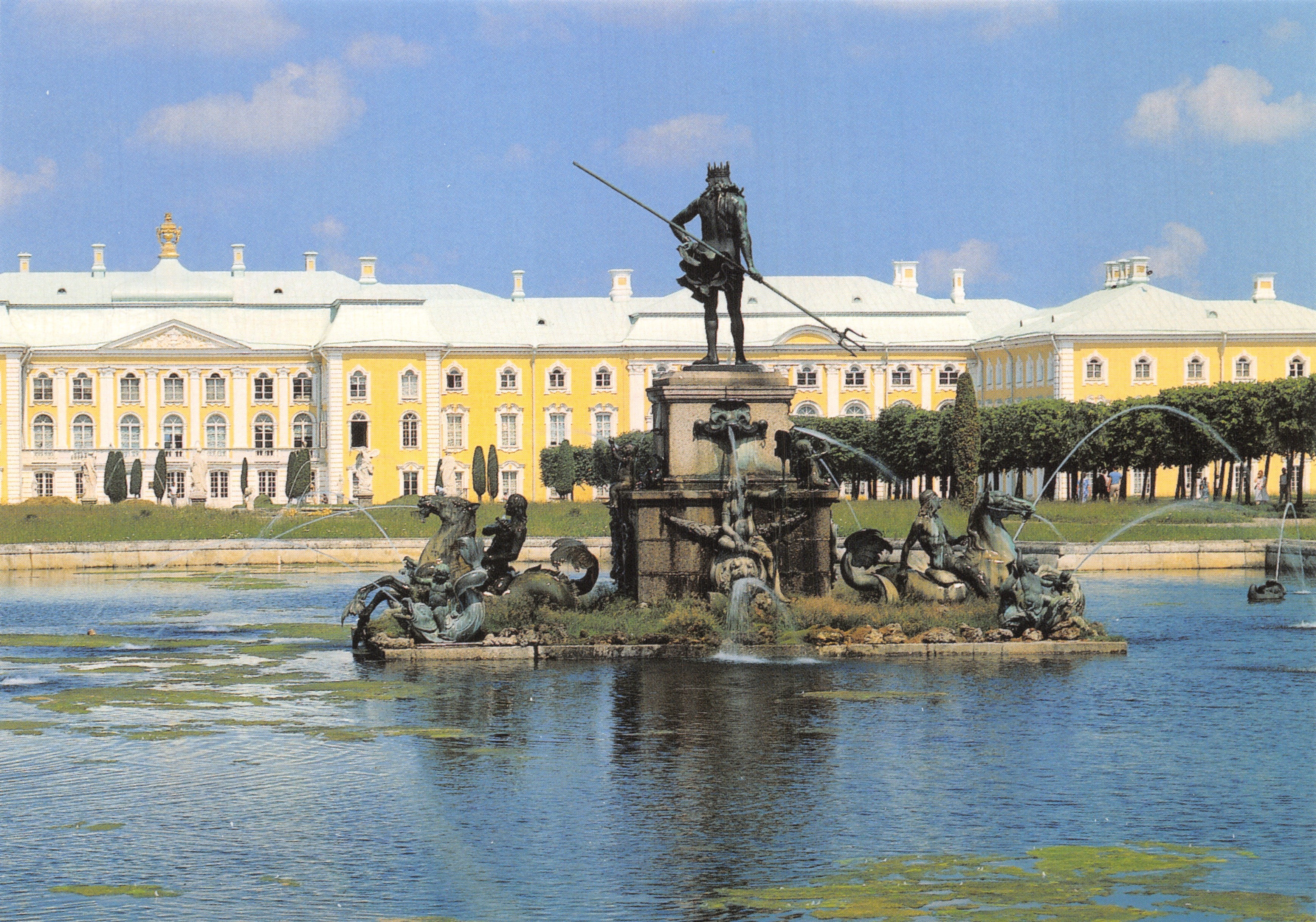 Le Jardin Supérieur — Fontaine de Neptune (1799) — éditeur non visible Peterhof