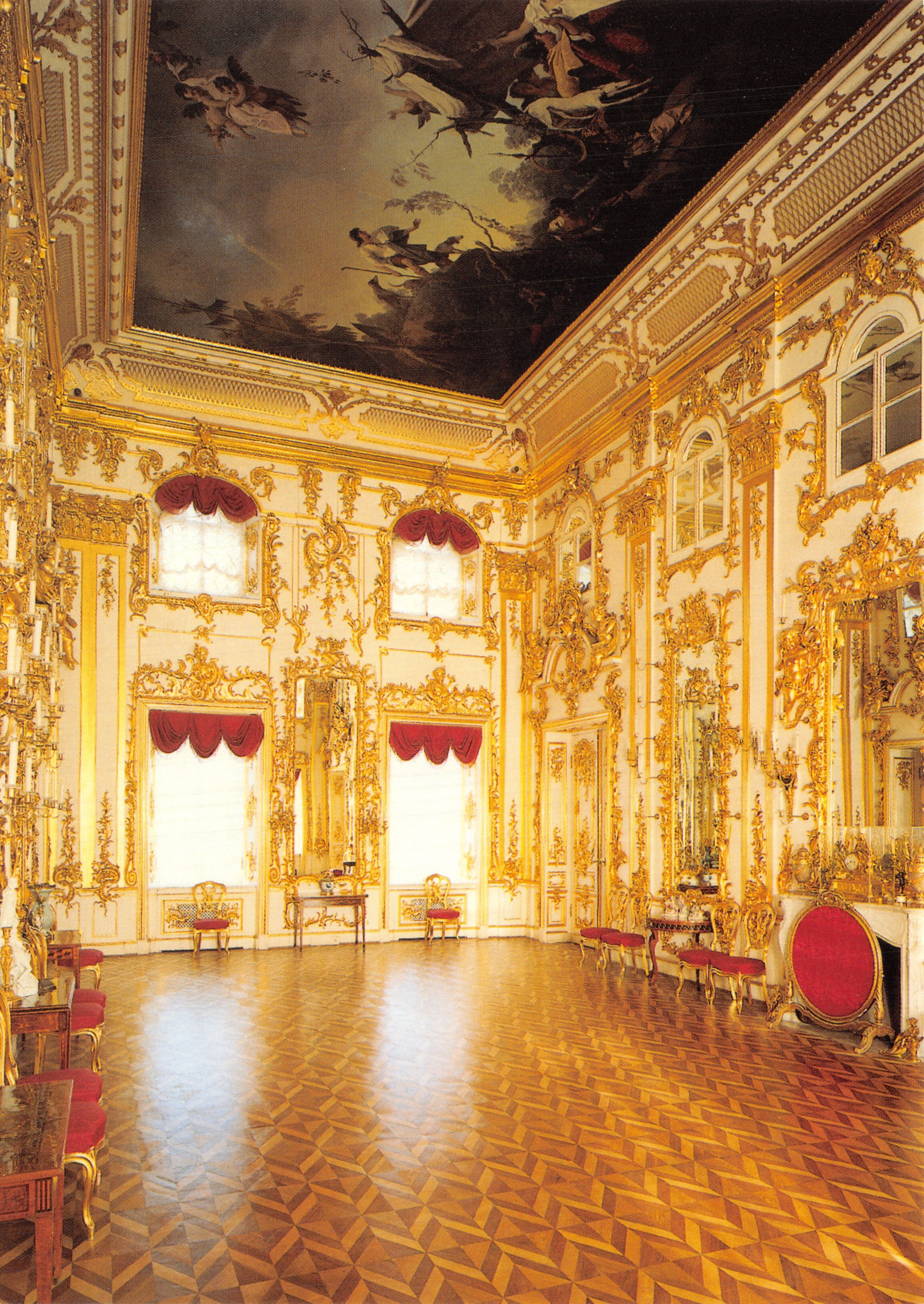 Sala de audiencia — Sala de audiencia de la emperatriz — Arquitecto B.F. Rastrelli (1749-1755) Peterhof