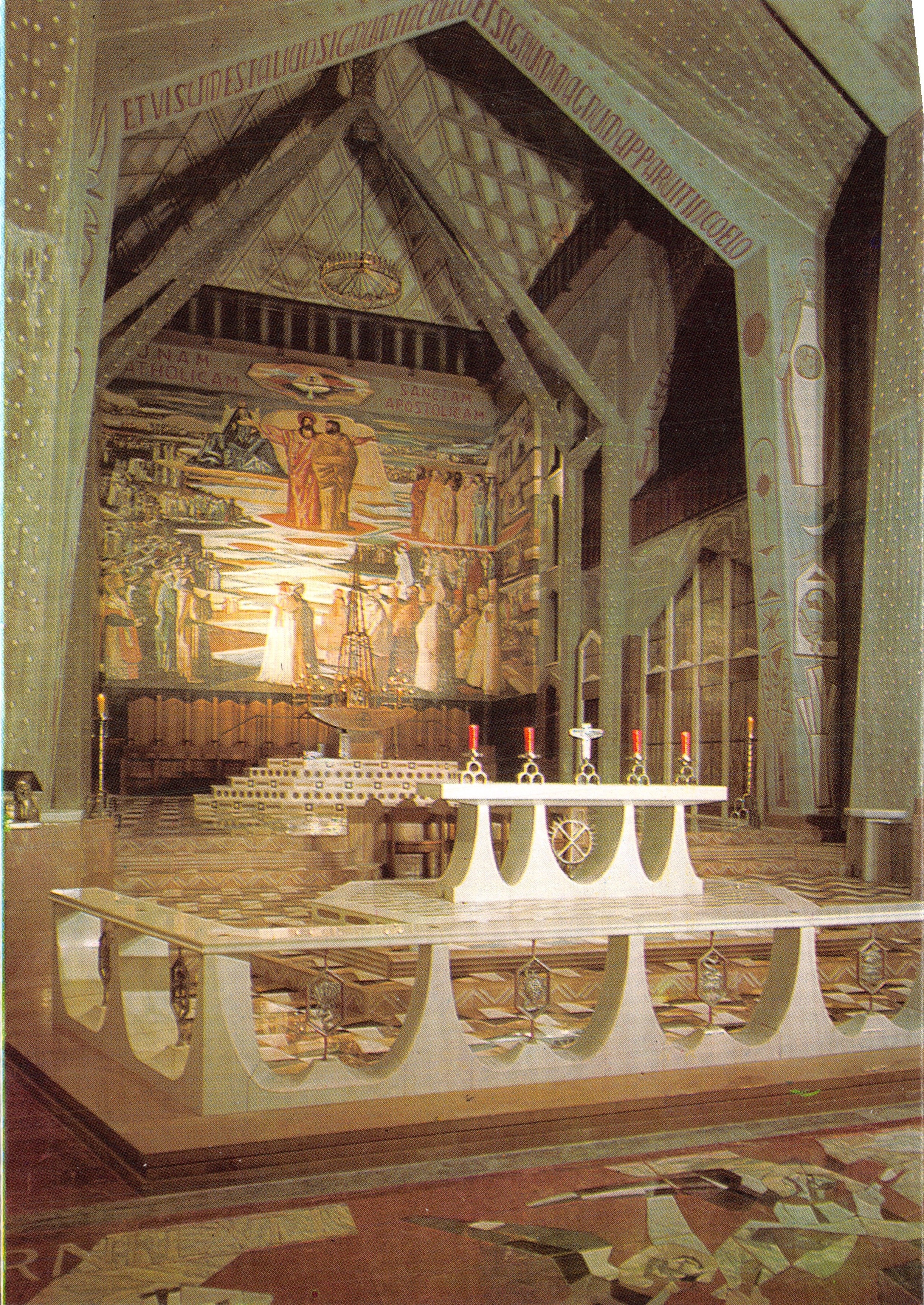 Interno della basilica di Nazareth — Cappella maggiore — editore PALPHOT, n. 9064