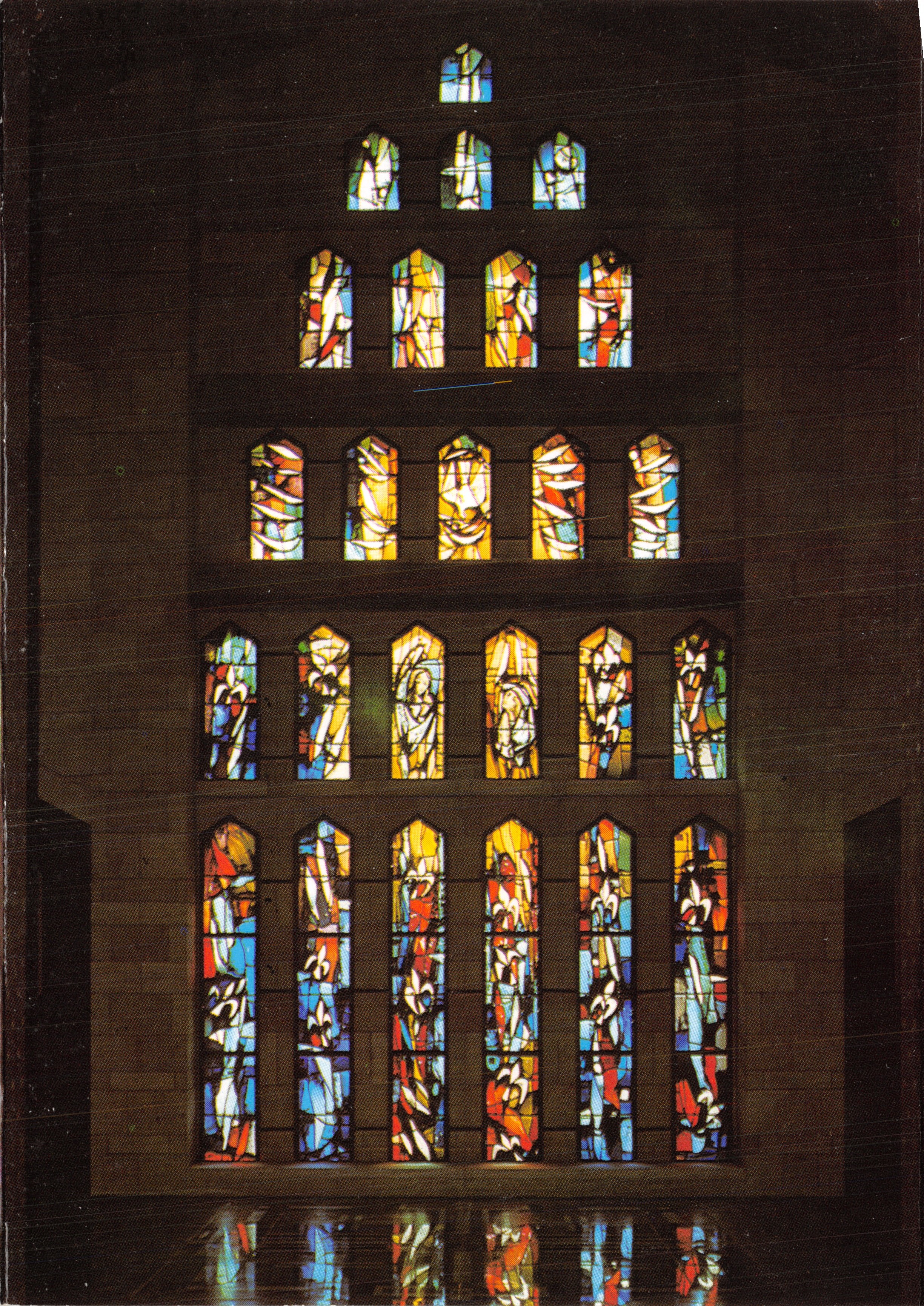 Stained glass of the Annunciation — Basilique de Nazareth — uitgever PALPHOT, n° 6909