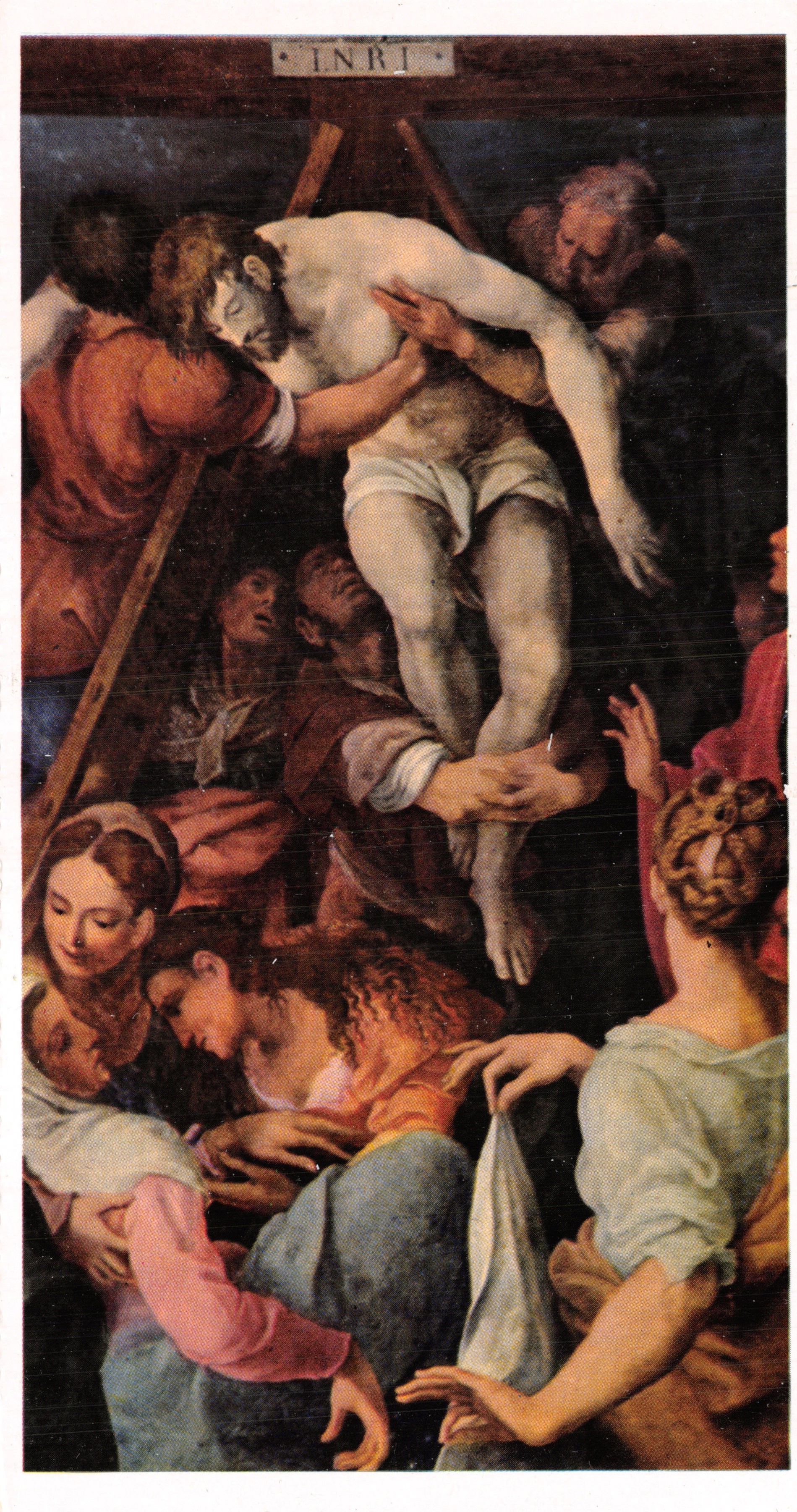 Deposición del Cristo — pintura de Daniele Ricciarelli da Volterra — editor: NOVALESA 828 m (Valle di Susa)