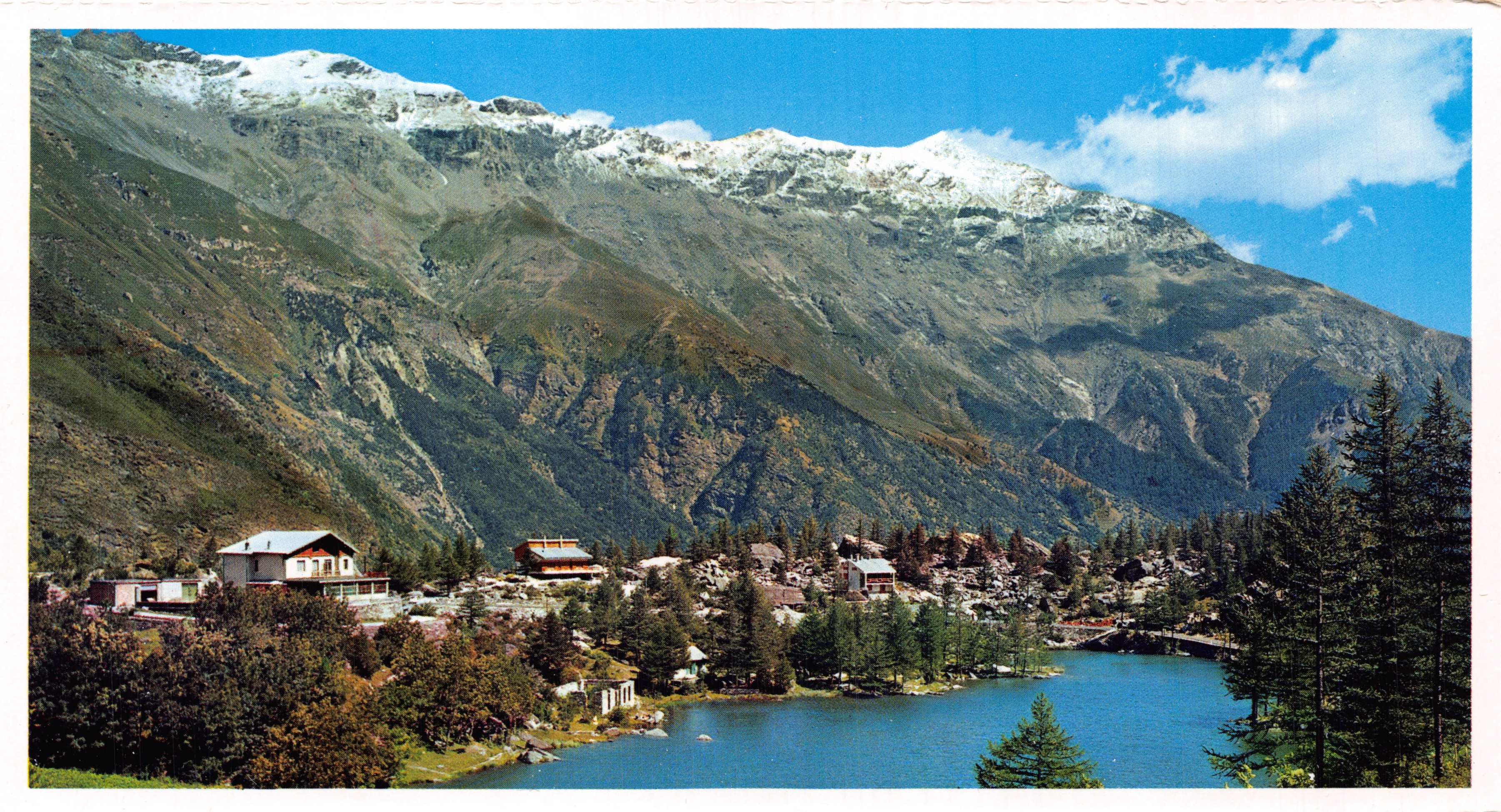 Lac du Moncenisio — vue sur le lac et la chaîne du Rocciamelone — éditeur non visible