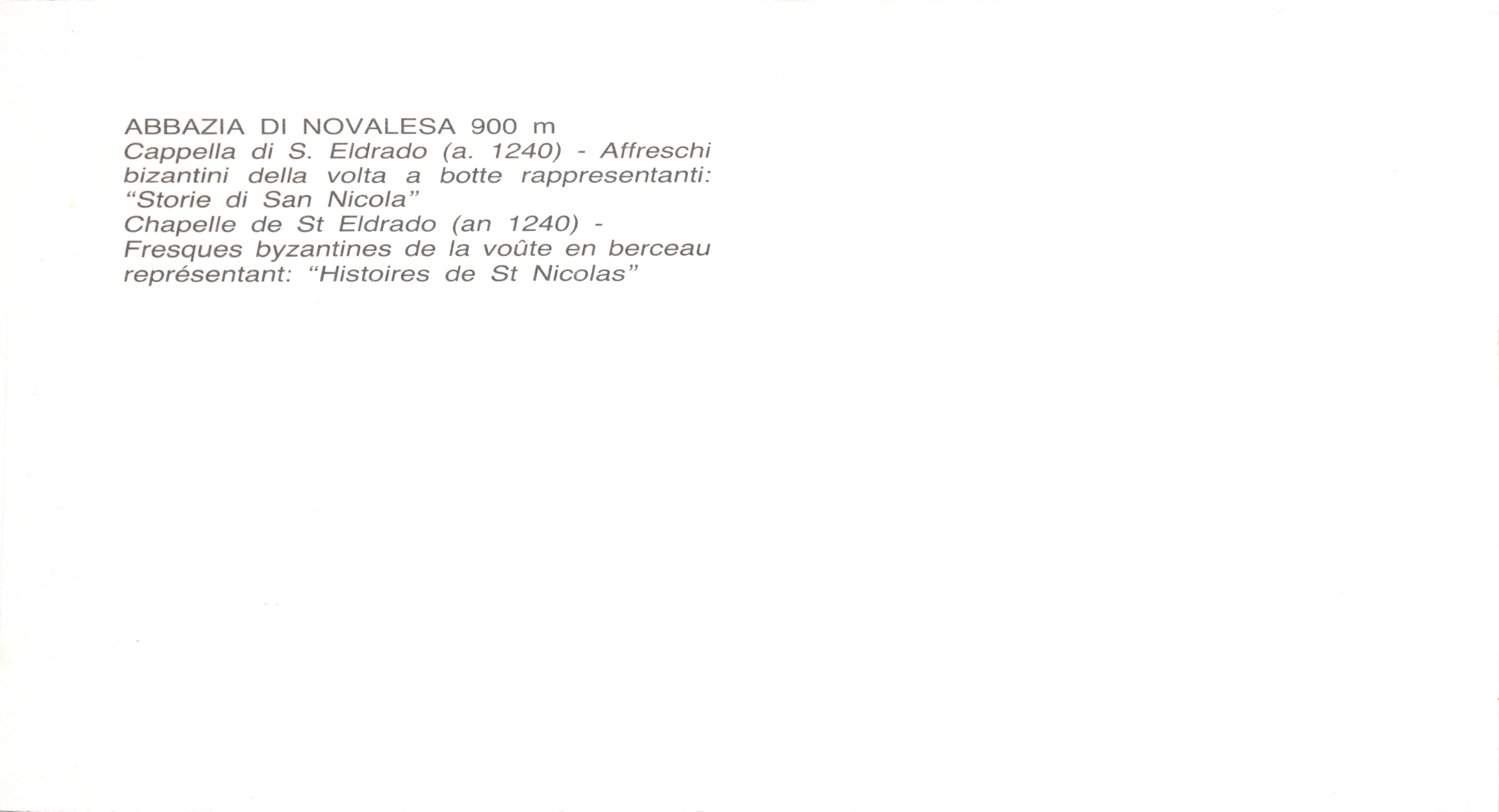 Abbazzia di Novalesa — Cappella di San Éldrado — affreschi bizantini sulla volta che rappresentano le storie di San Nicola (circa 1240) — Verso