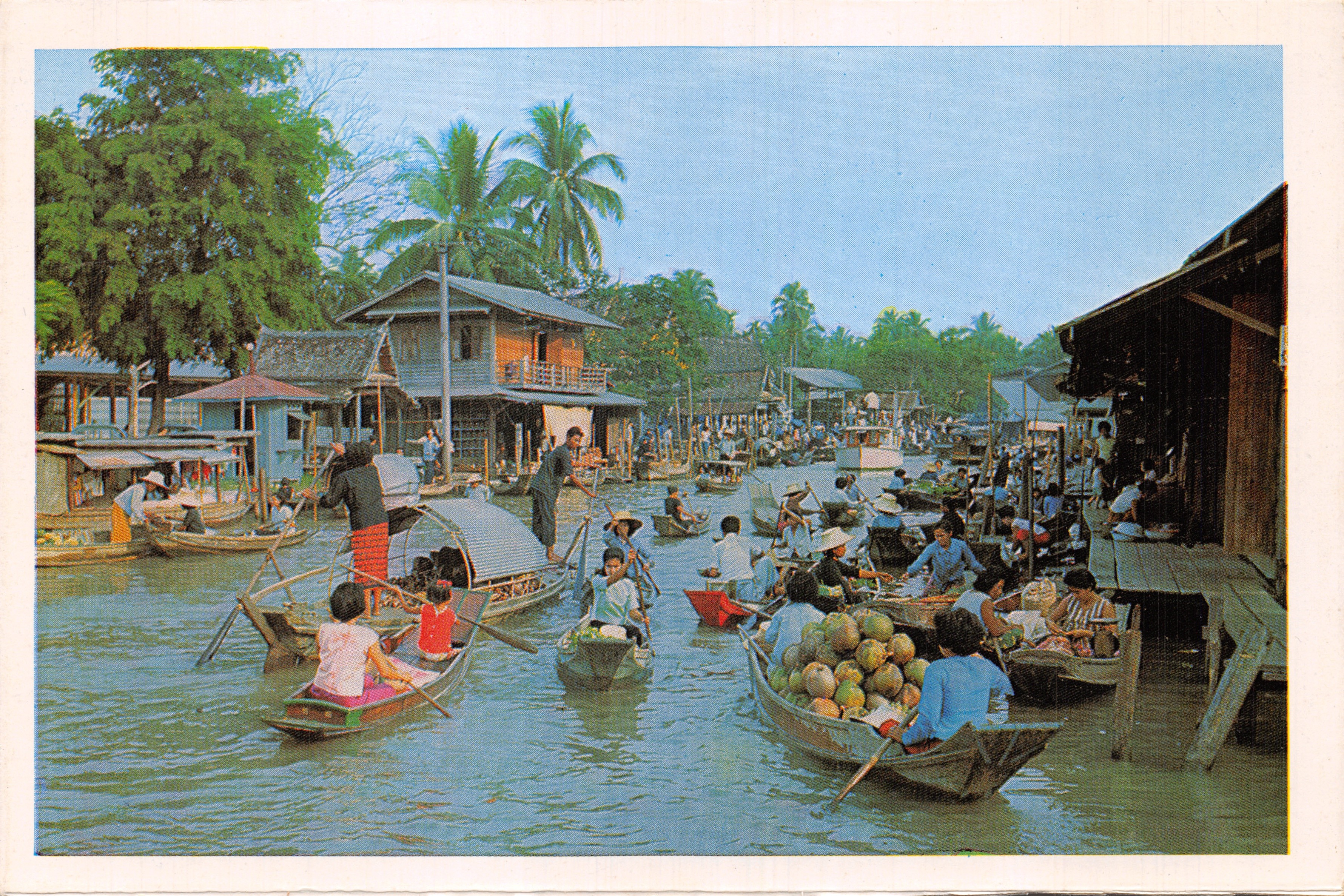 Marché flottant de Wad Sai — Dhonburi — éditeur THAI SILPA, n° P.C.317