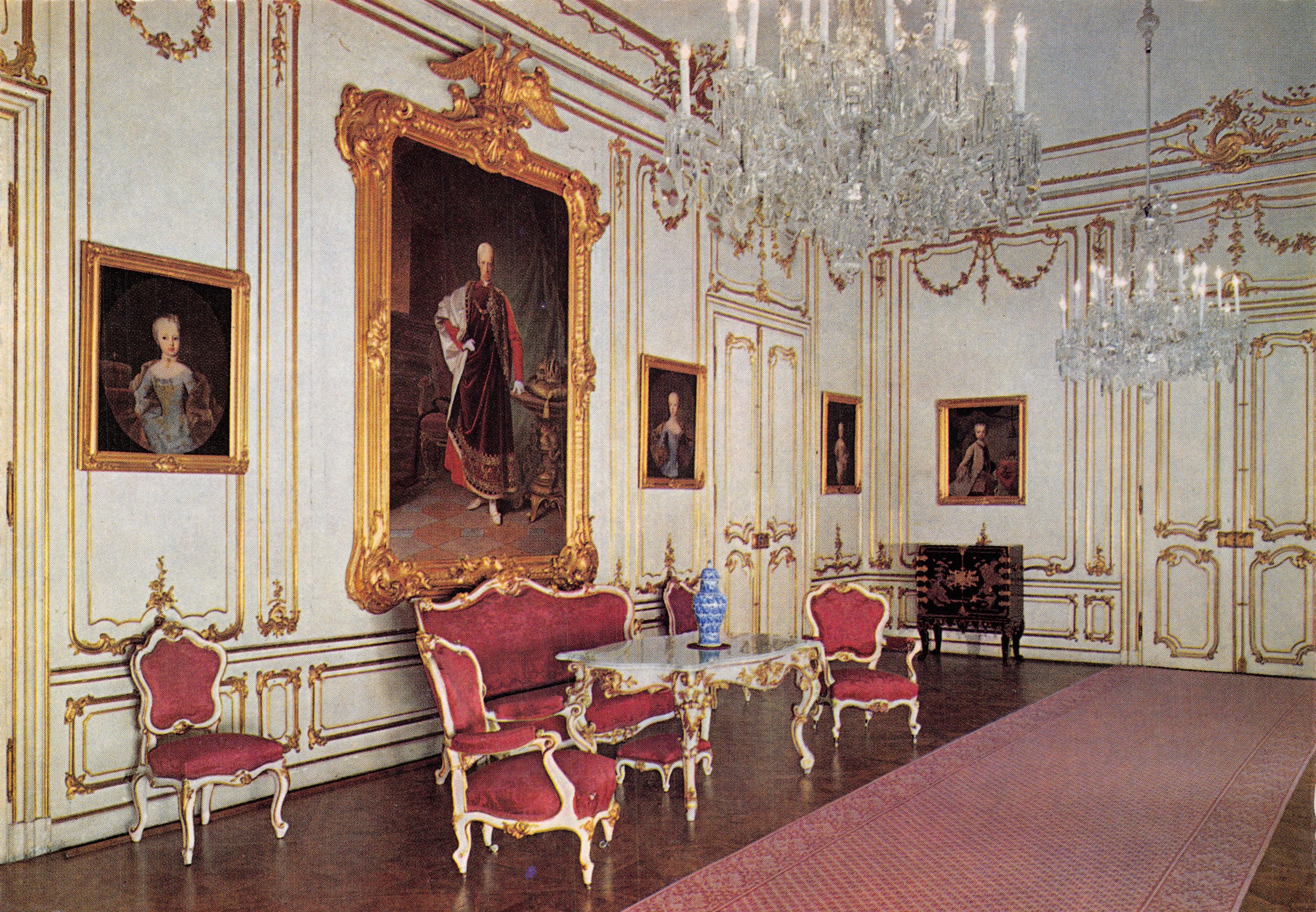 Salle de Marie-Antoinette — Salle du château de Schönbrunn — éditeur : Verl. Nr. 5331